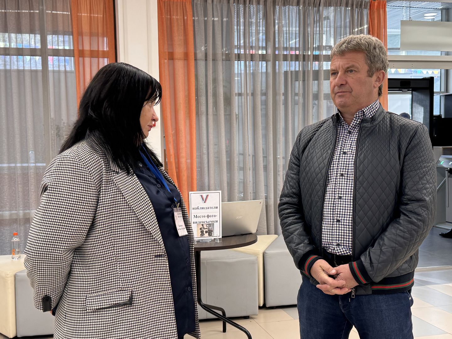 Олег Рожнов проверил УИК 1640, выборы депутатов в совет депутатов, Выборы - 2025, ЗАТО Молоджный,