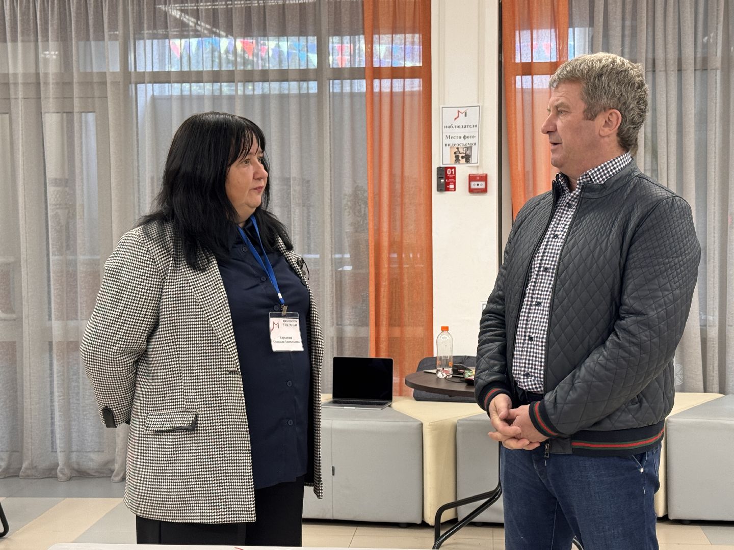 Олег Рожнов проверил УИК 1640, выборы депутатов в совет депутатов, Выборы - 2025, ЗАТО Молоджный,