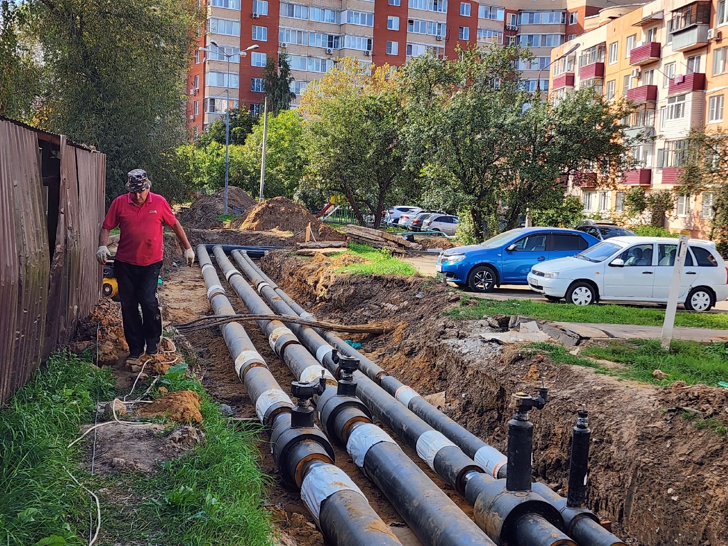 чехов, улица чехова , вишневый бульвар, капремонт теплосети, модернизация инженерных сетей , реконструкция , система отопления и гвс, горячее водоснабжение,подготовка к отопительному сезону, подключение домов к системе гвс, госпрограмма московской области,  развитие инженерной инфраструктуры,