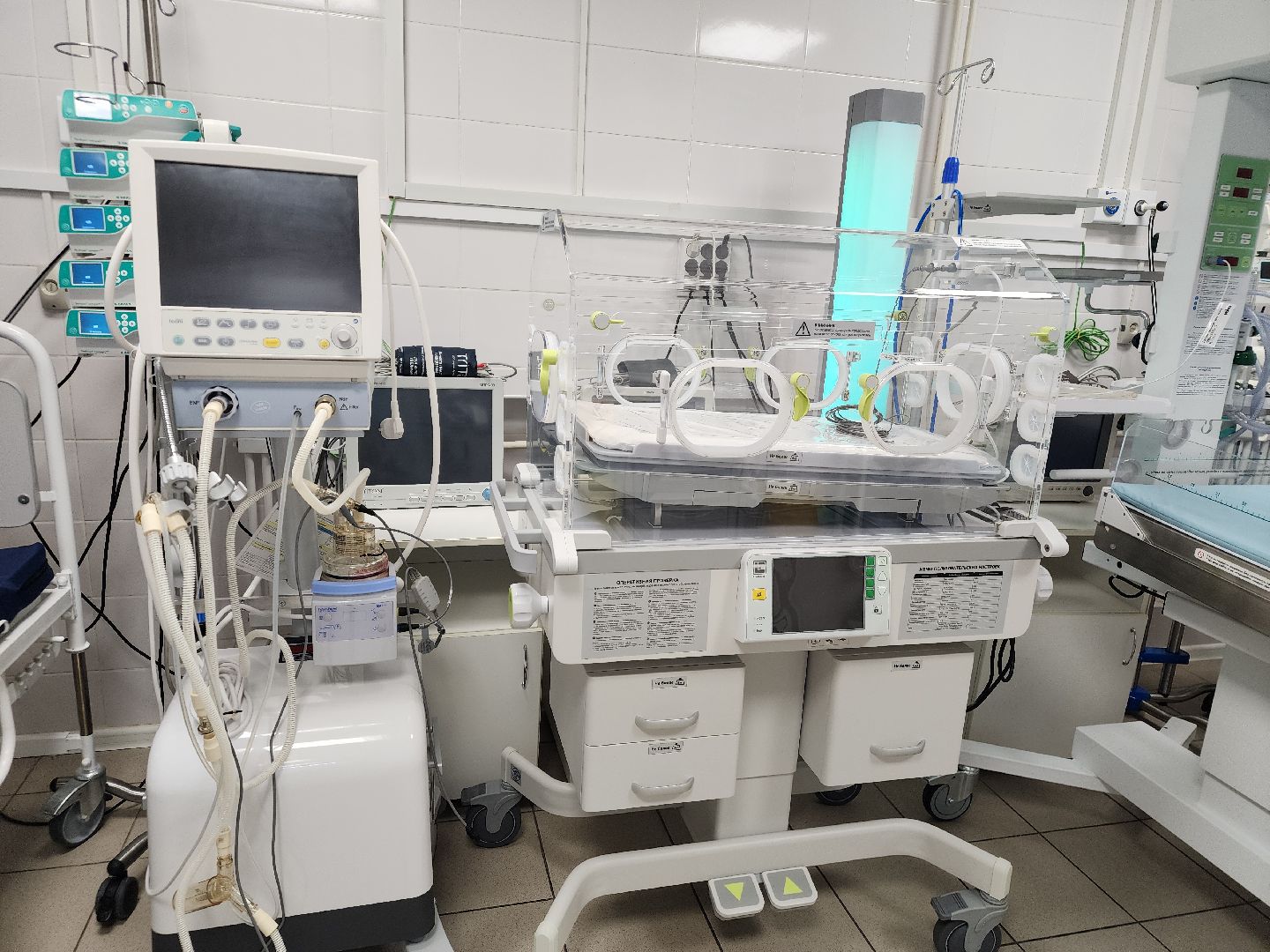 Подольск , бородино, детская больница, Новое оборудование , реанимационное отделение,