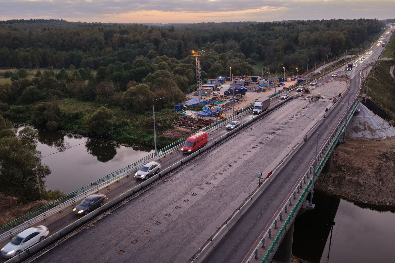 видео с коптера, мост через нару,