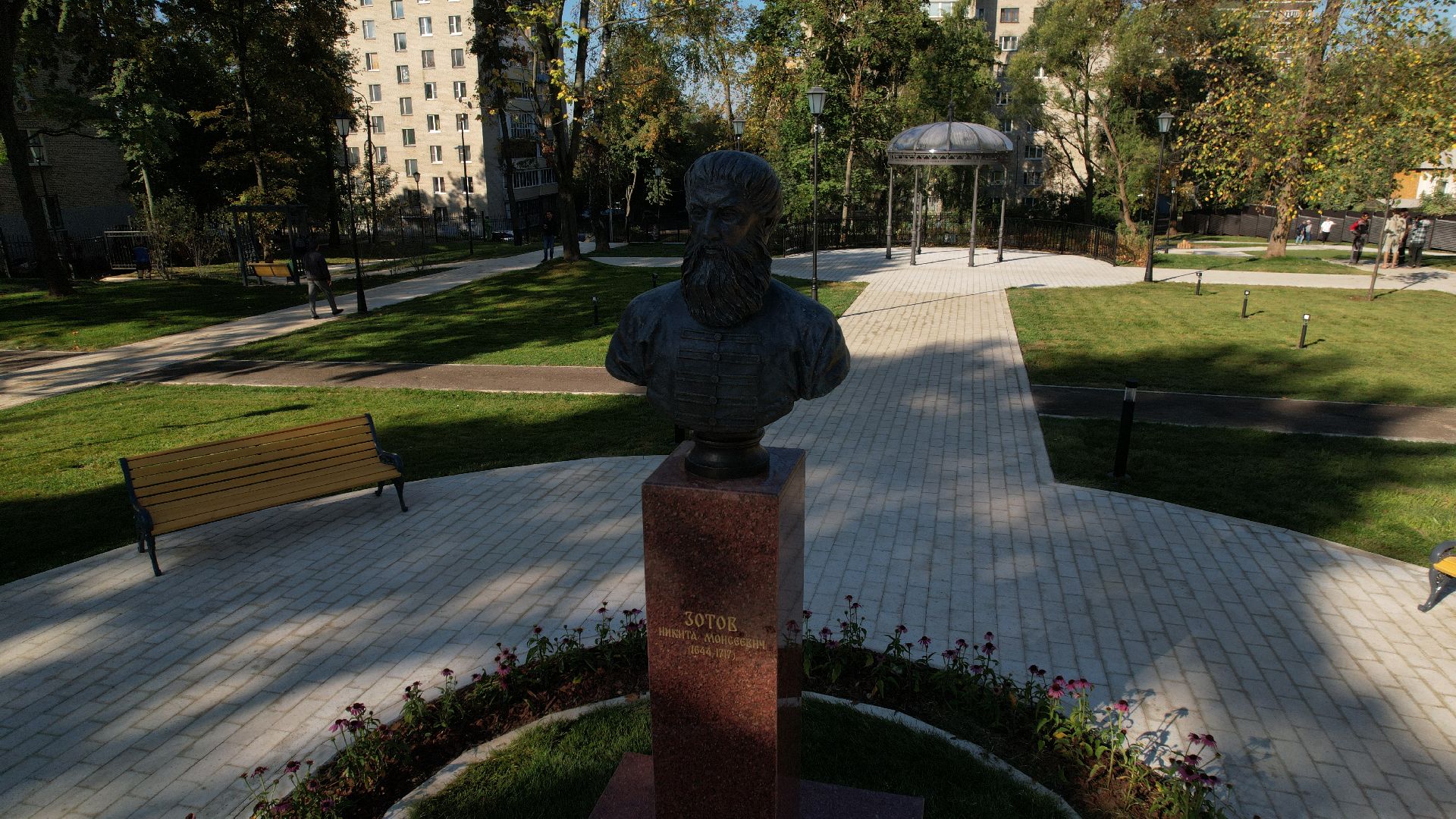 видео с коптера, усадьба лыткарино, новый сквер лыткарино,