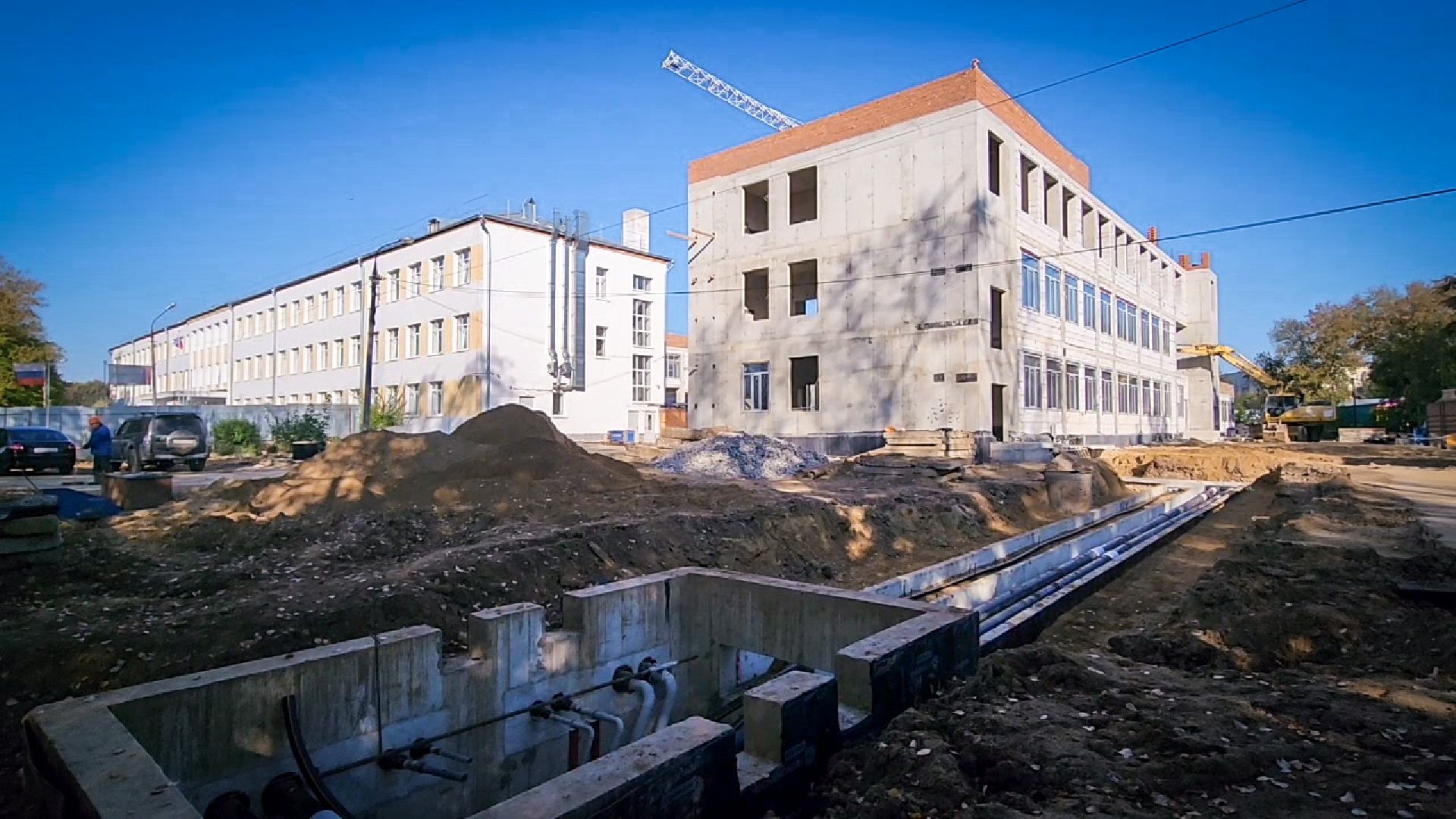 бронницы, строительство пристройки к лицею в бронницах, новый корпус лицея в бронницах, строительство корпуса лицея,