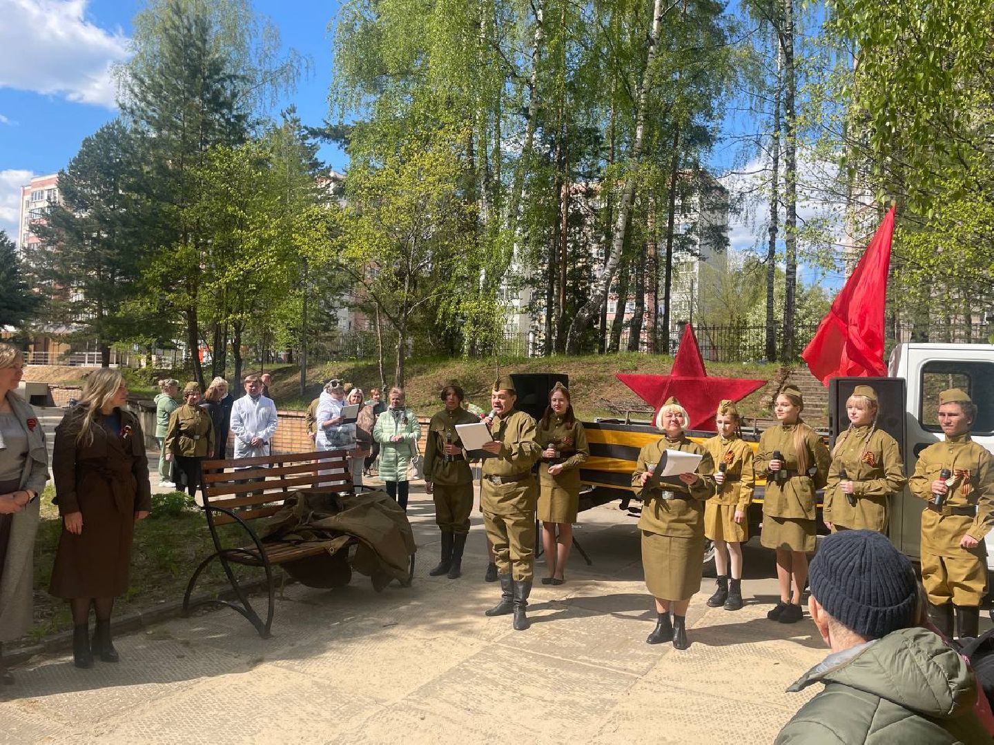 Красноармейск, Пушкинский, песни Победы, двор Победы, День Победы