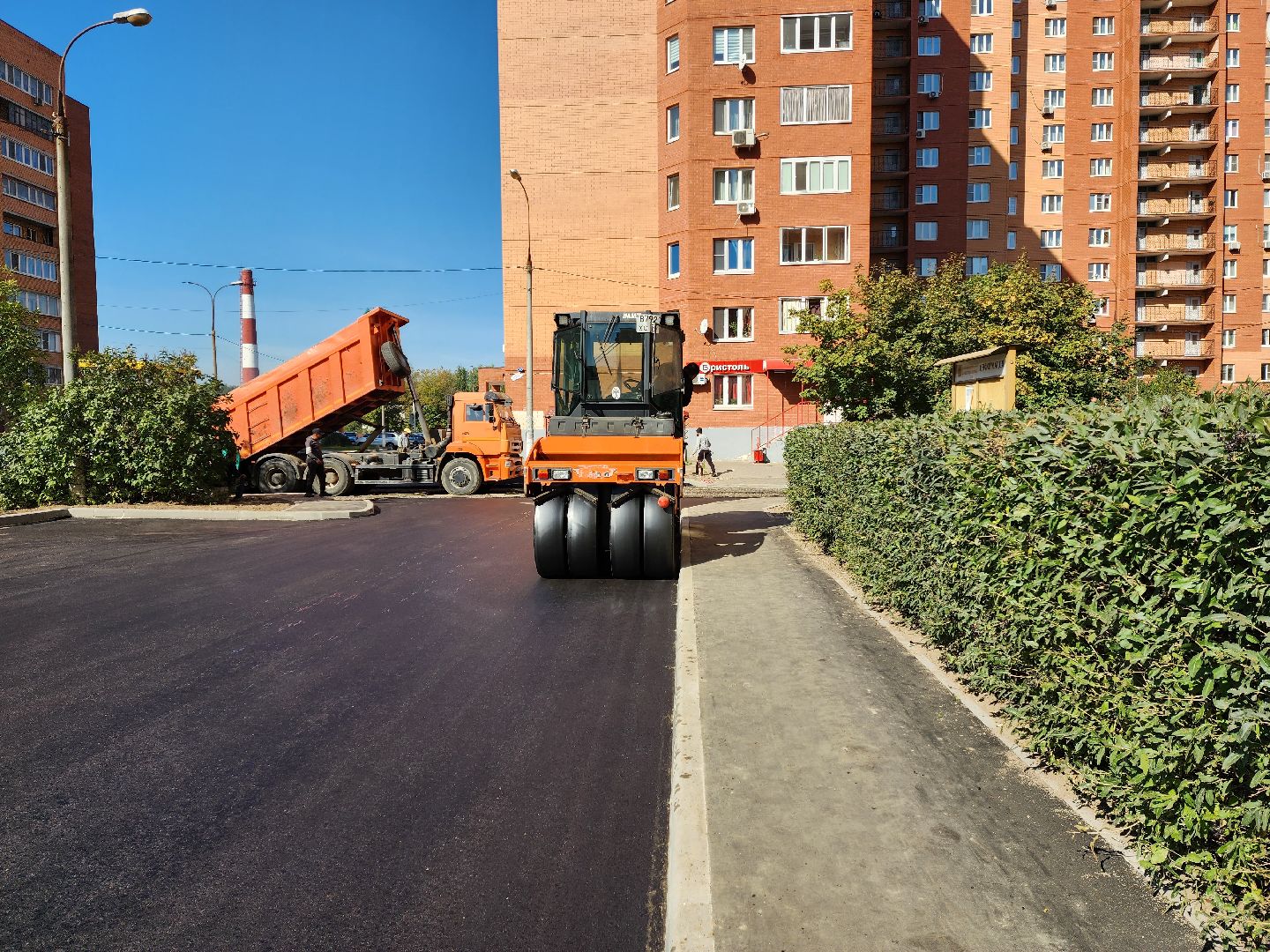 раменское, благоустройство, ремонт дорожного покрытия во дворах, дергаевская 30-32,