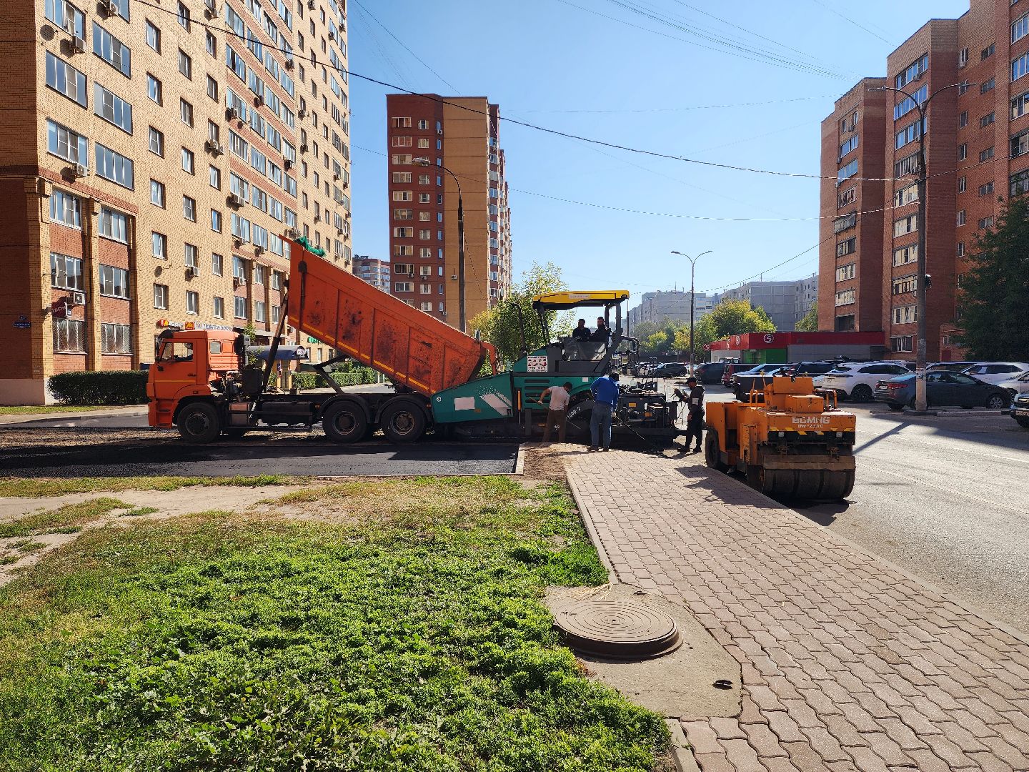 раменское, благоустройство, ремонт дорожного покрытия во дворах, дергаевская 30-32,