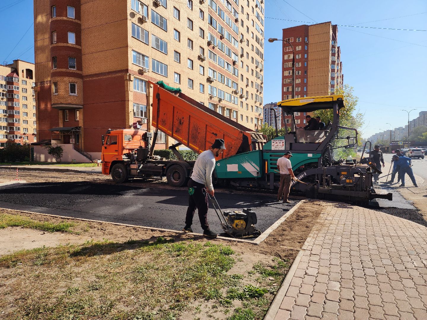 раменское, благоустройство, ремонт дорожного покрытия во дворах, дергаевская 30-32,