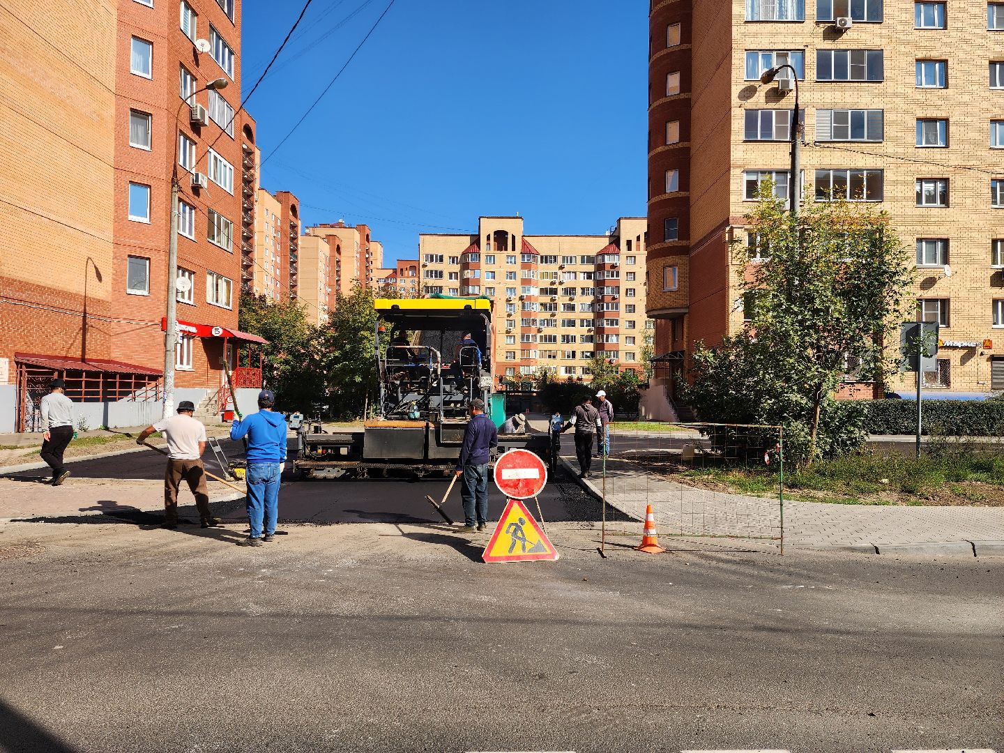 раменское, благоустройство, ремонт дорожного покрытия во дворах, дергаевская 30-32,