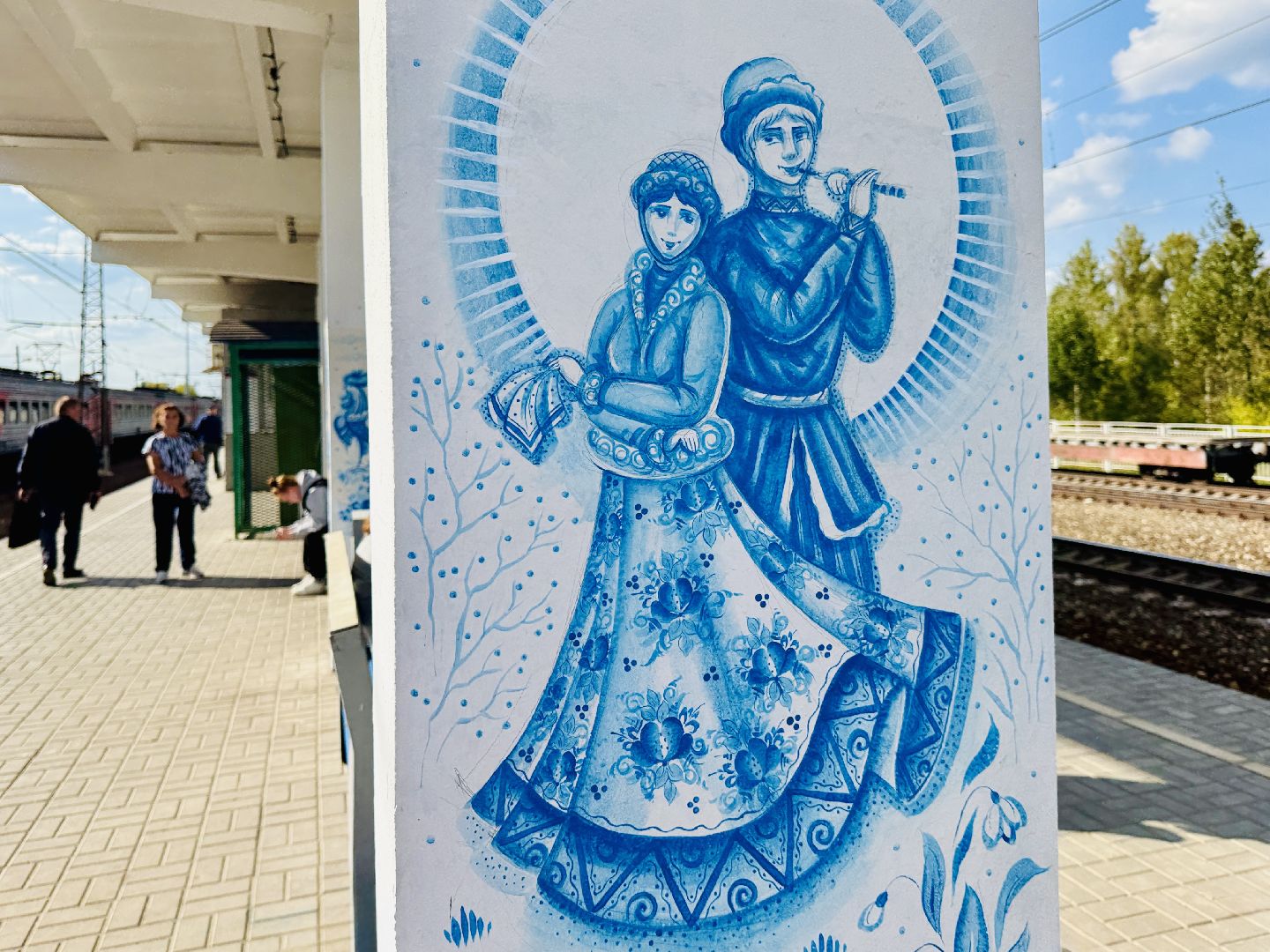 раменское, гжель, благоустройство, арт объект, граффити, гжельская роспись, декоративно-прикладное искусство,художники гжели,