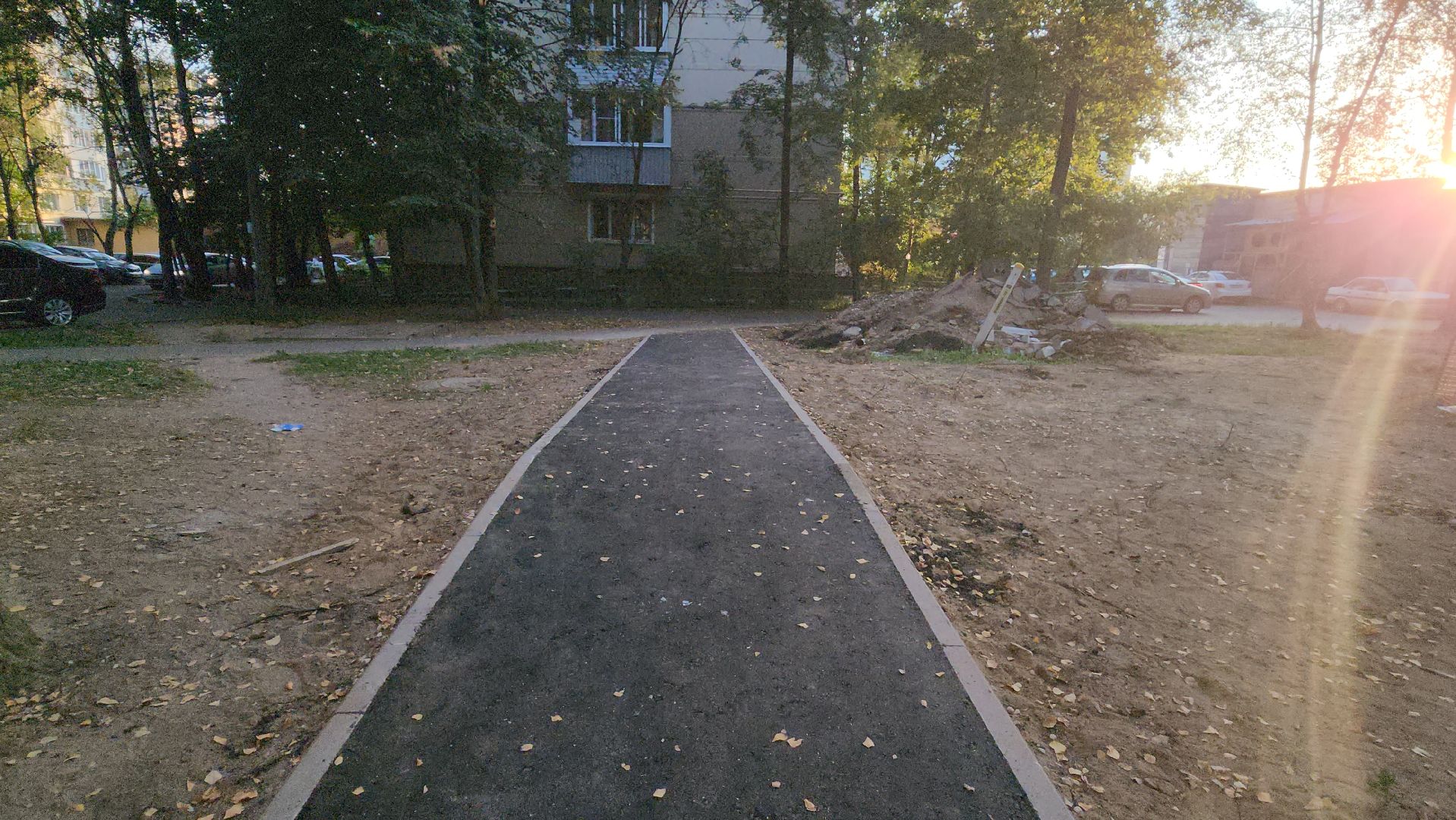 пушкино, асфальтирование дворов, дорожка, двор асфальт, удобство, благоустройство, жители, безопасное движение,