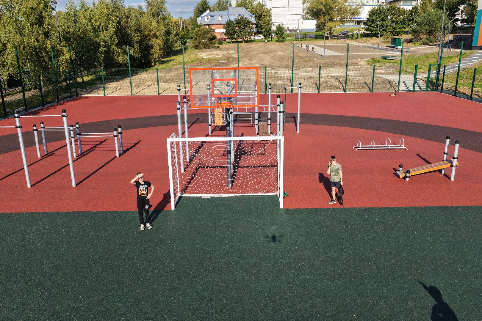 видео с коптера, школа 2 в серпухове, капремонт школы 2 в серпухове,