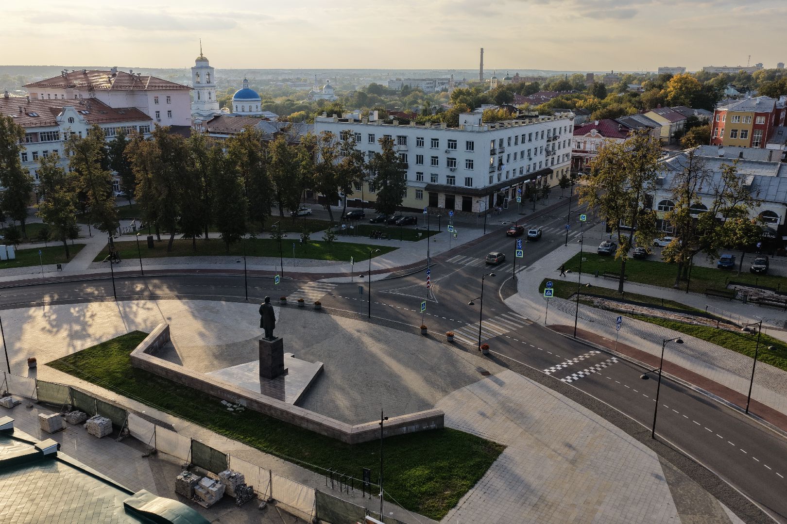 видео с коптера, благоустройство улиц в серпухове,