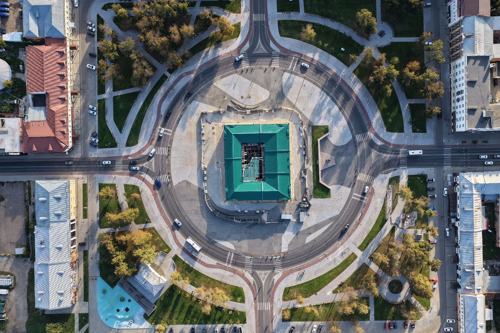 видео с коптера, благоустройство улиц в серпухове,