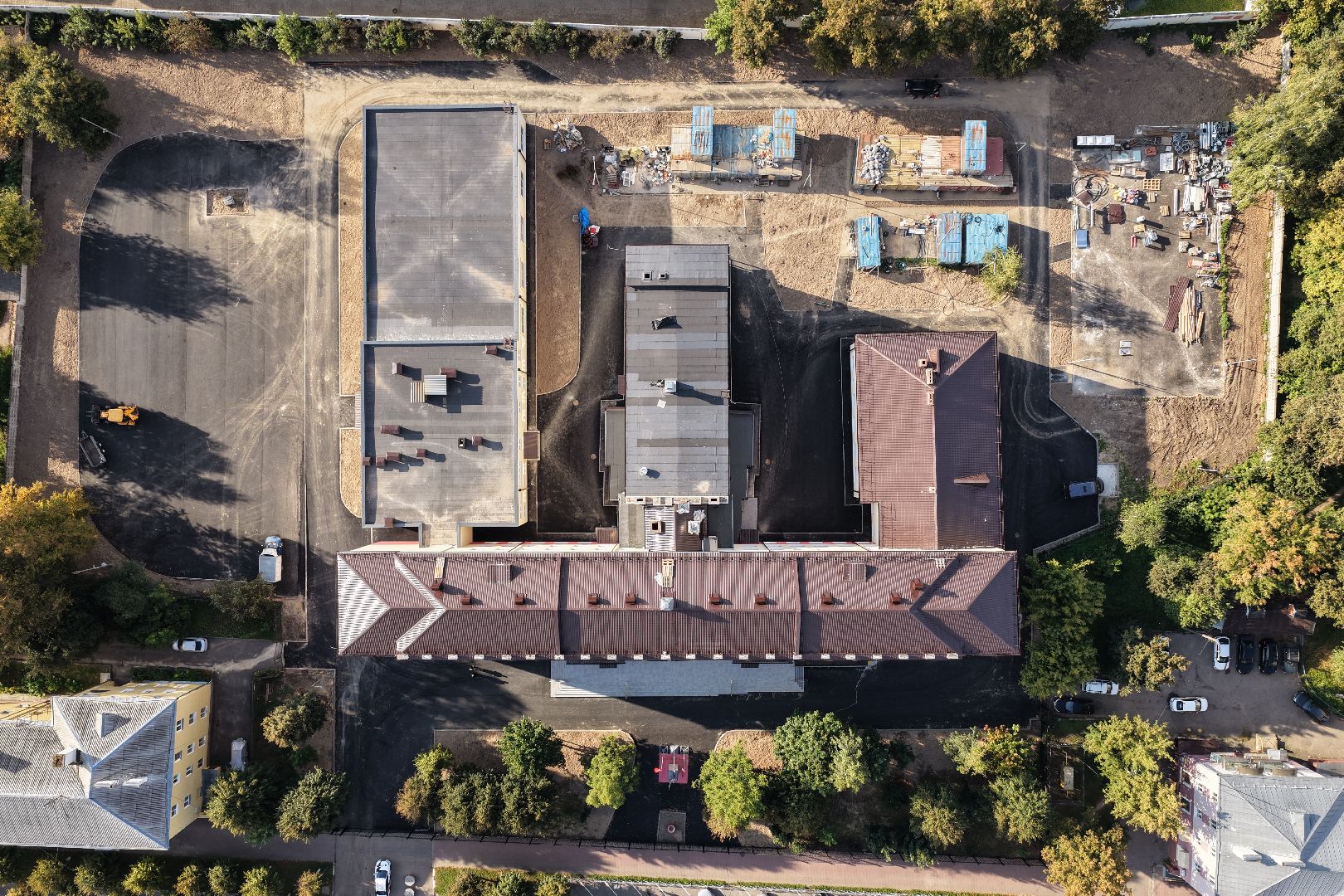 видео с коптера, школе 1 в серпухове,