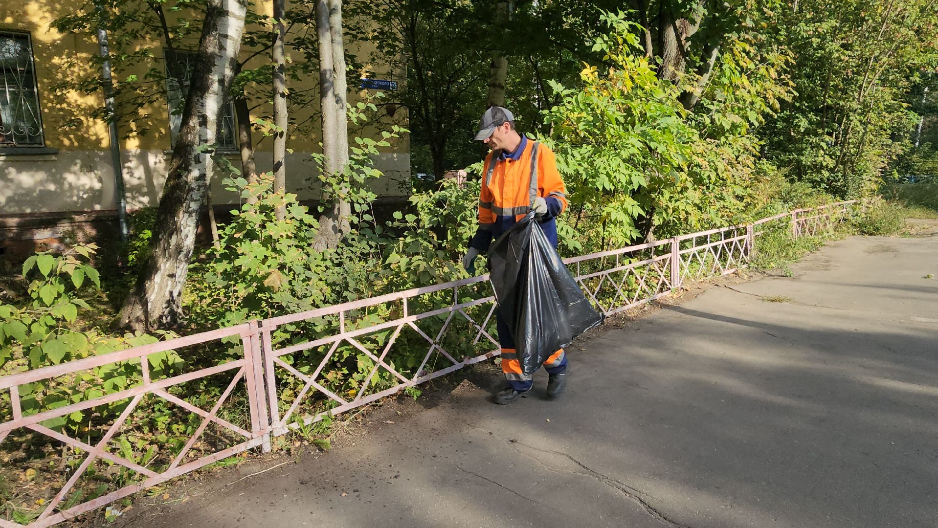 пушкино, коммунальная служба, уборка территории, мусор, листва, уборка города, уборка городских территорий,