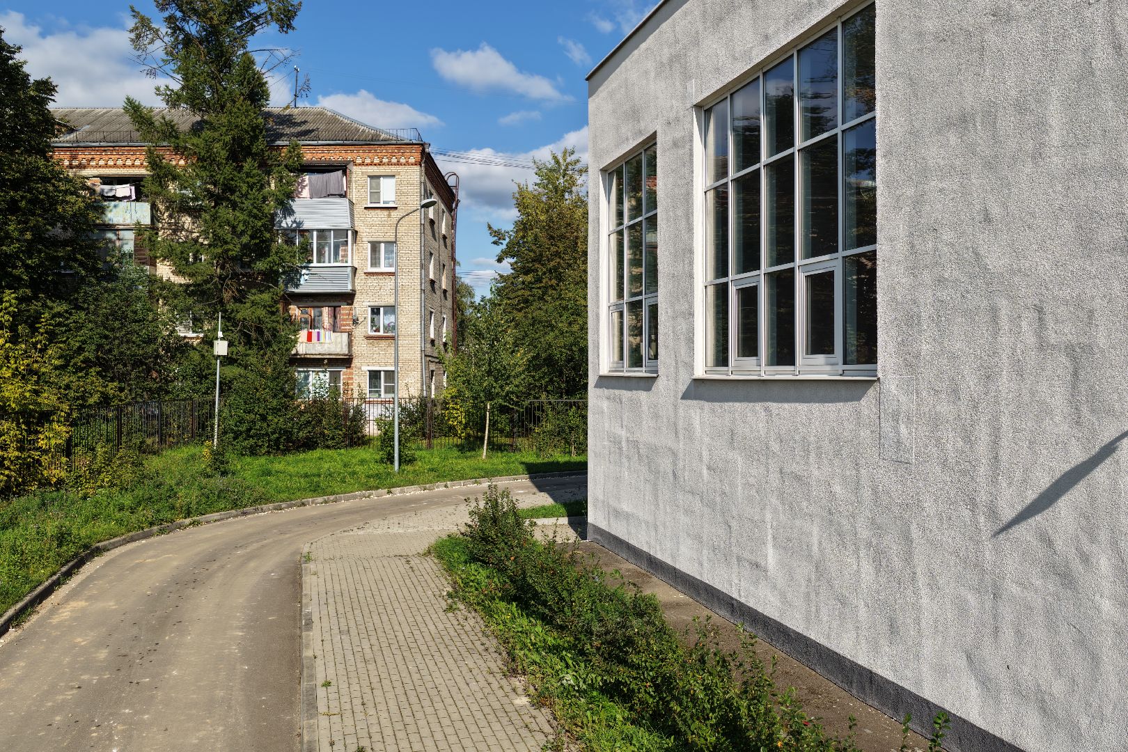 видео с коптера, школа 9 в серпухове,