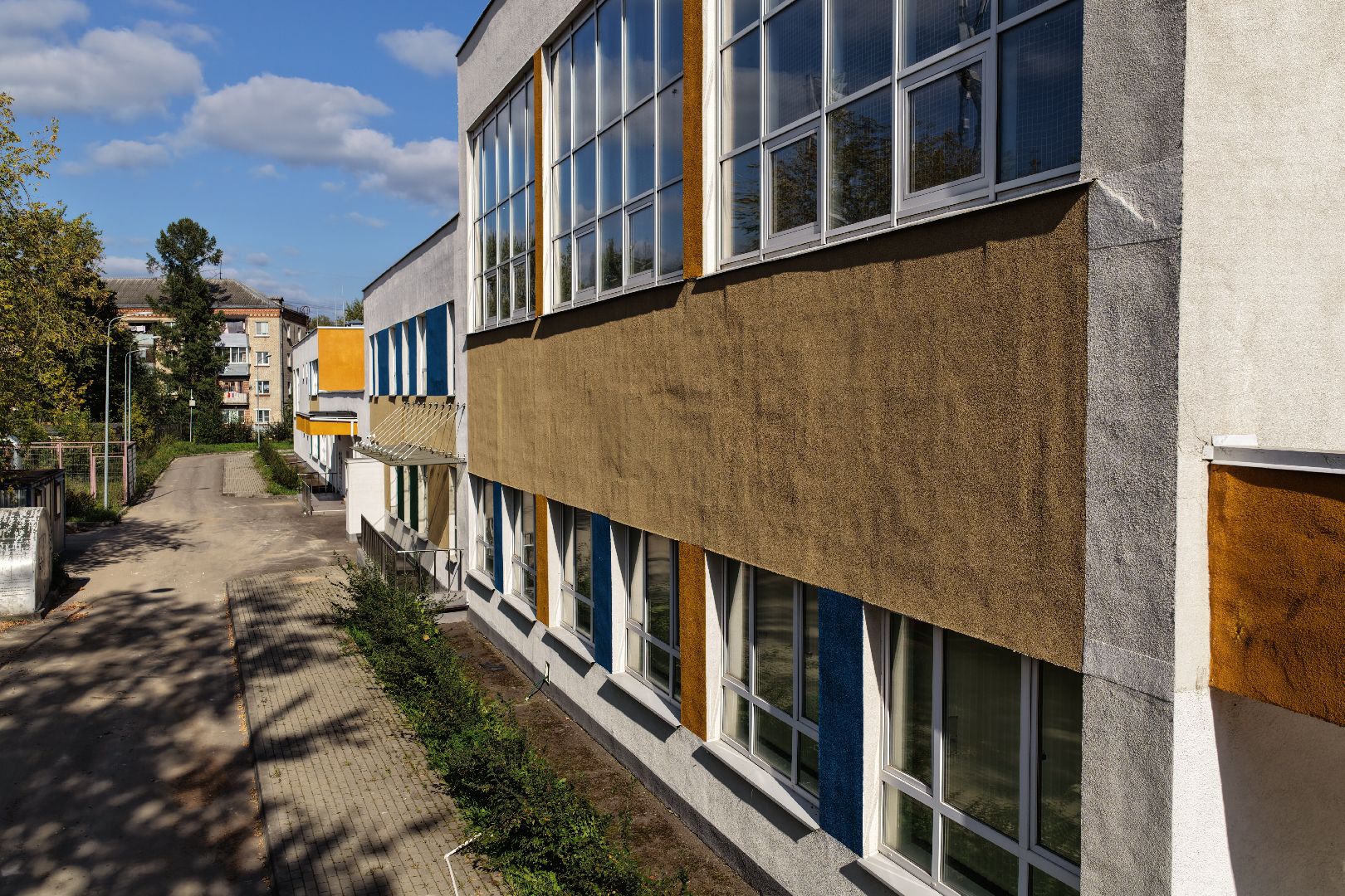 видео с коптера, школа 9 в серпухове,