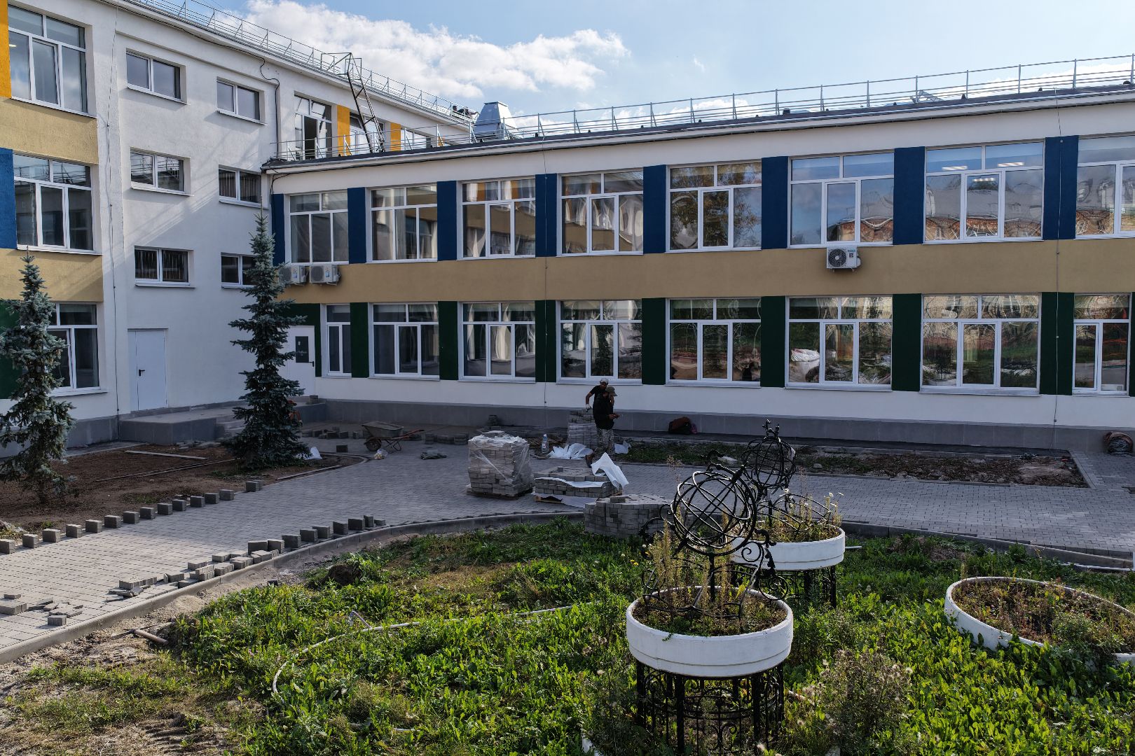 видео с коптера, школа 9 в серпухове,