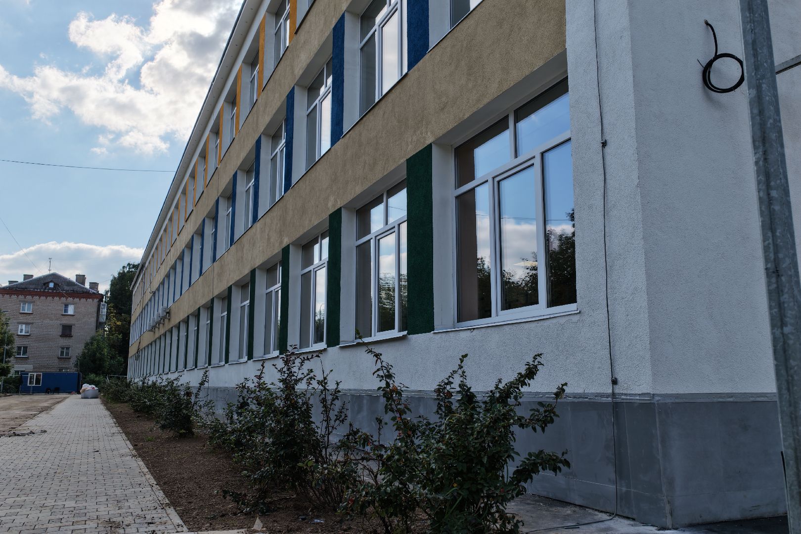 видео с коптера, школа 9 в серпухове,