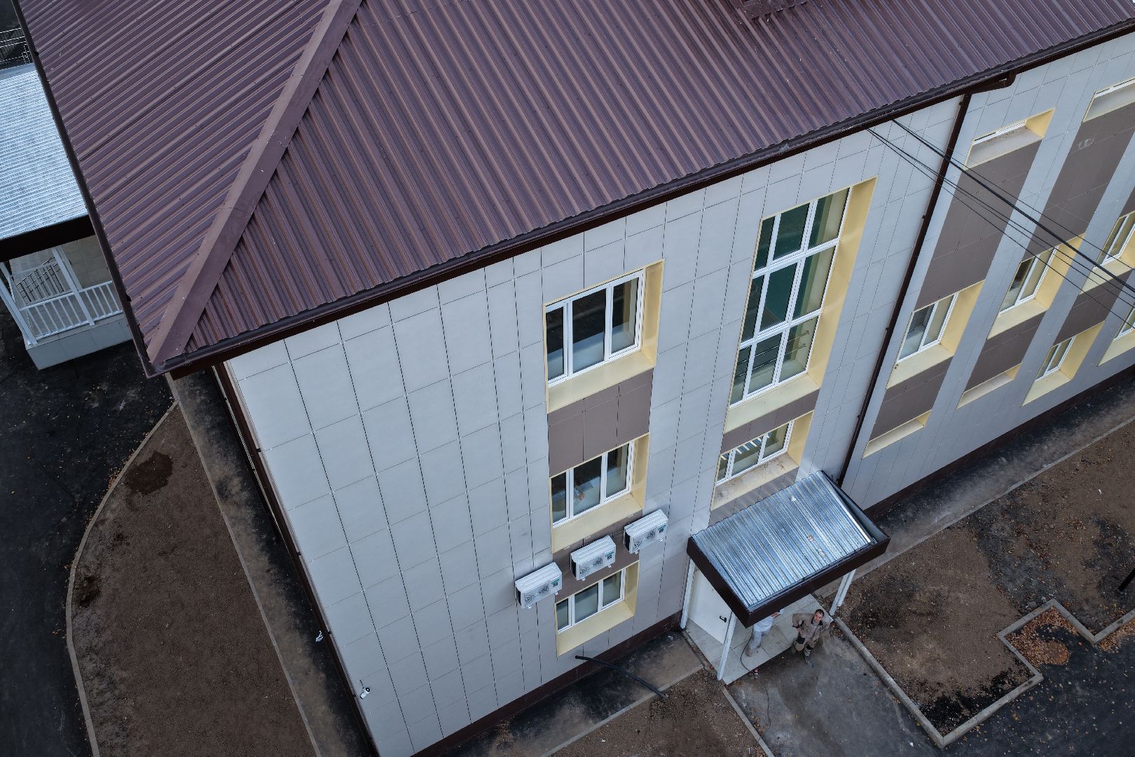 видео с коптера, школа 6 в серпухове,