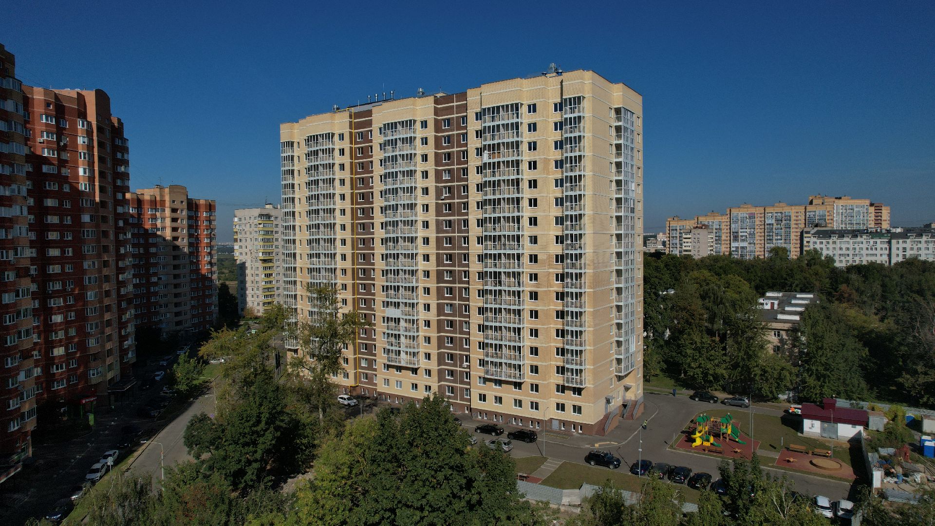 видео с коптера, новостройка в лыткарине,