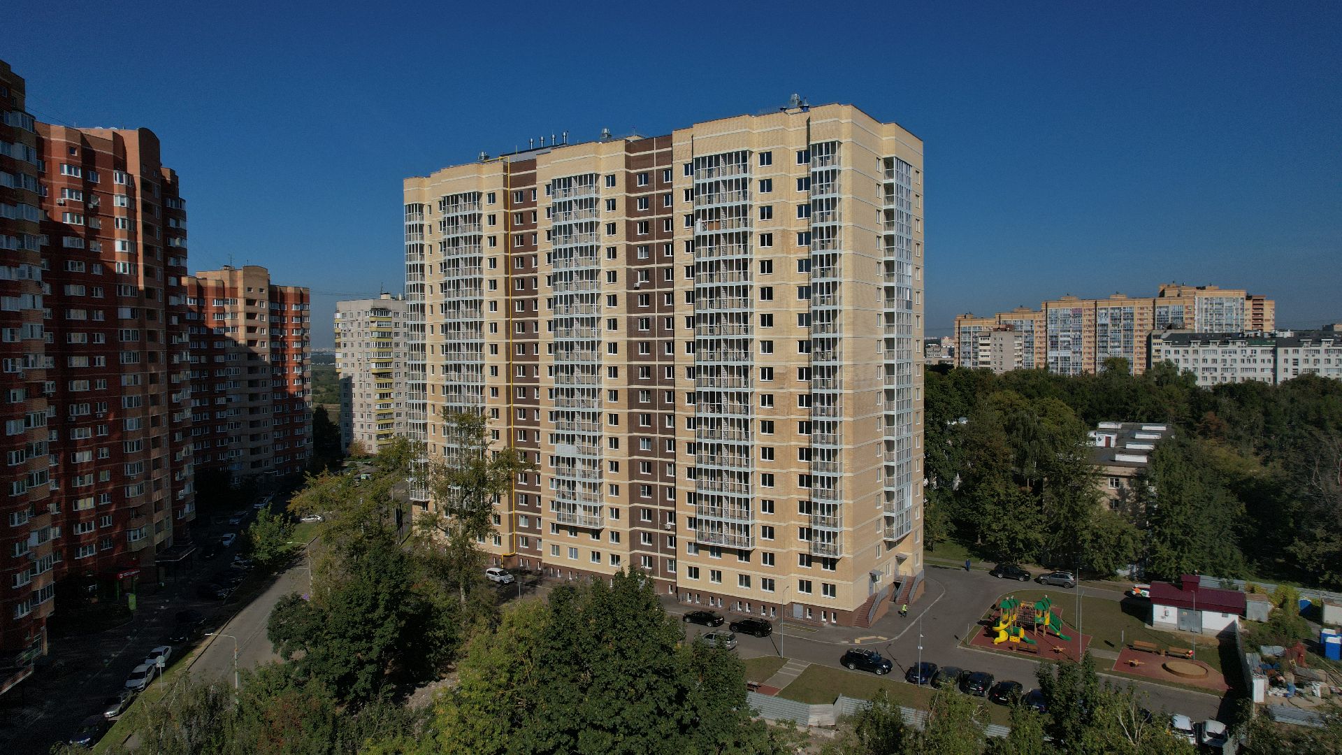 видео с коптера, новостройка в лыткарине,