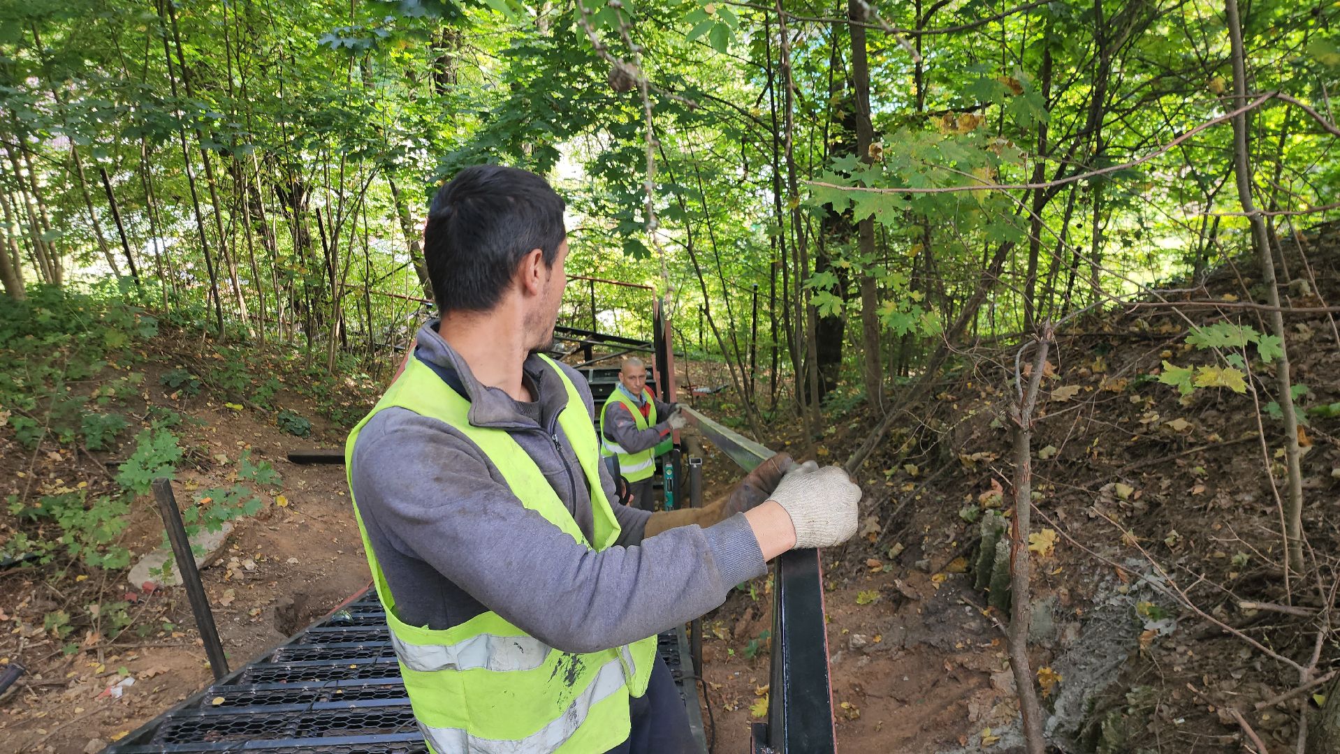 руза, благоустройство, парк городок, новая лестница,