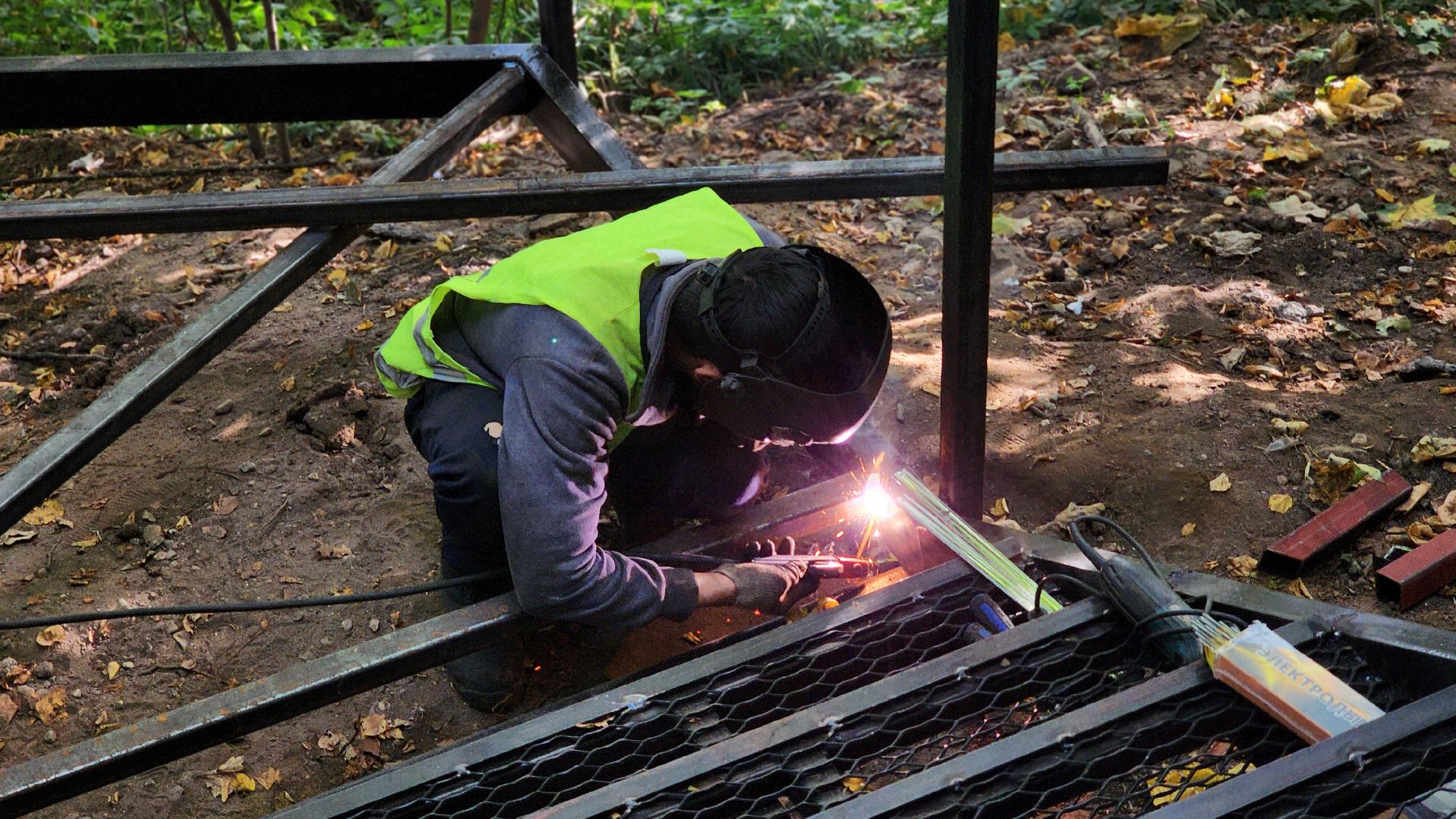 руза, благоустройство, парк городок, новая лестница,