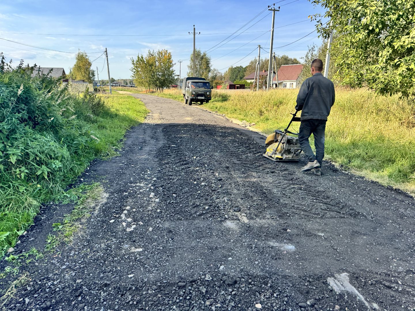 шаховская, ямочный ремон, ремонт дороги, асфальтная крошка,