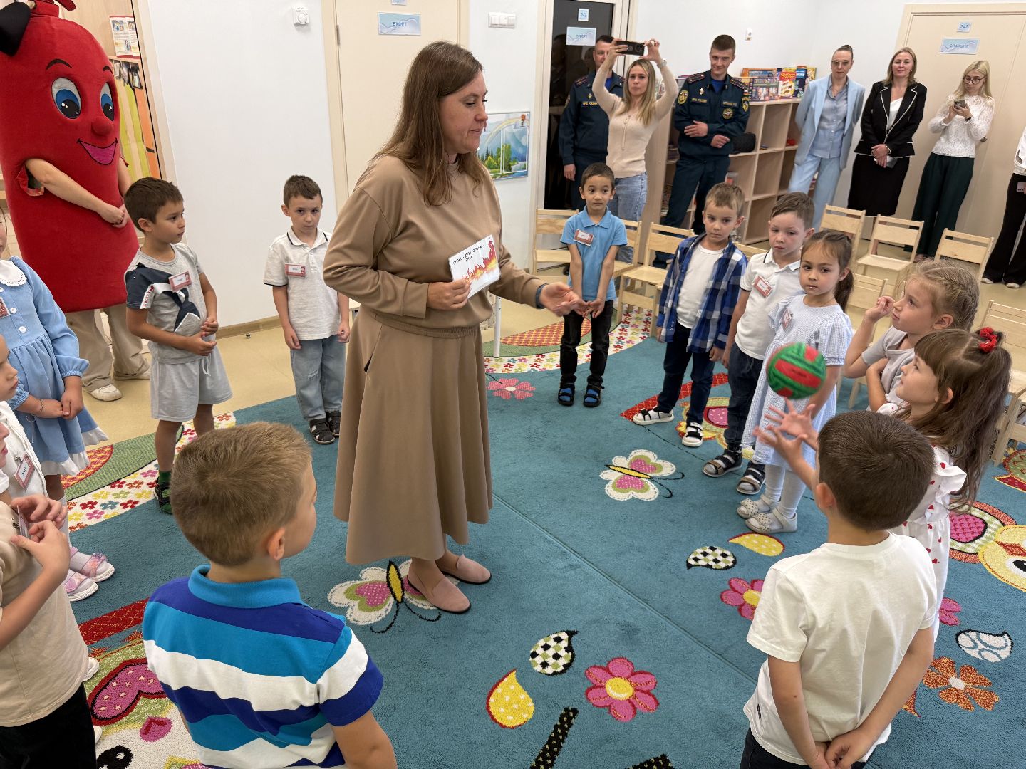 детский  сад, Занятие, Мчс , Пожарная машина, Знания,