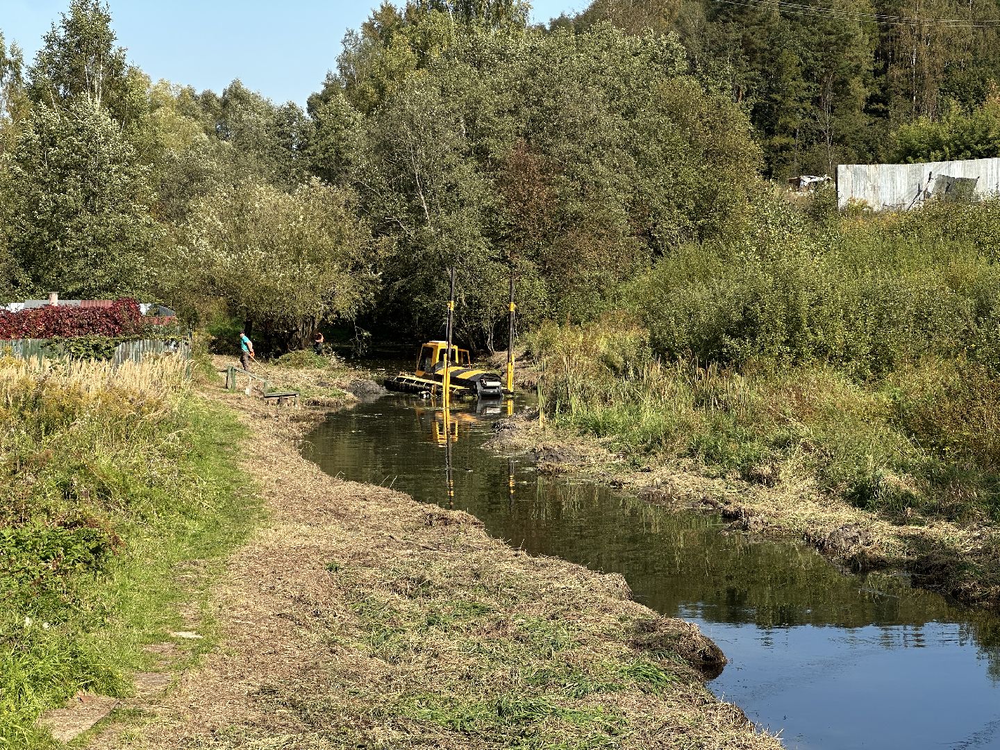 Расчистка реки, пушкинский городской округ, ивантеевка, Река Скалба, экология,