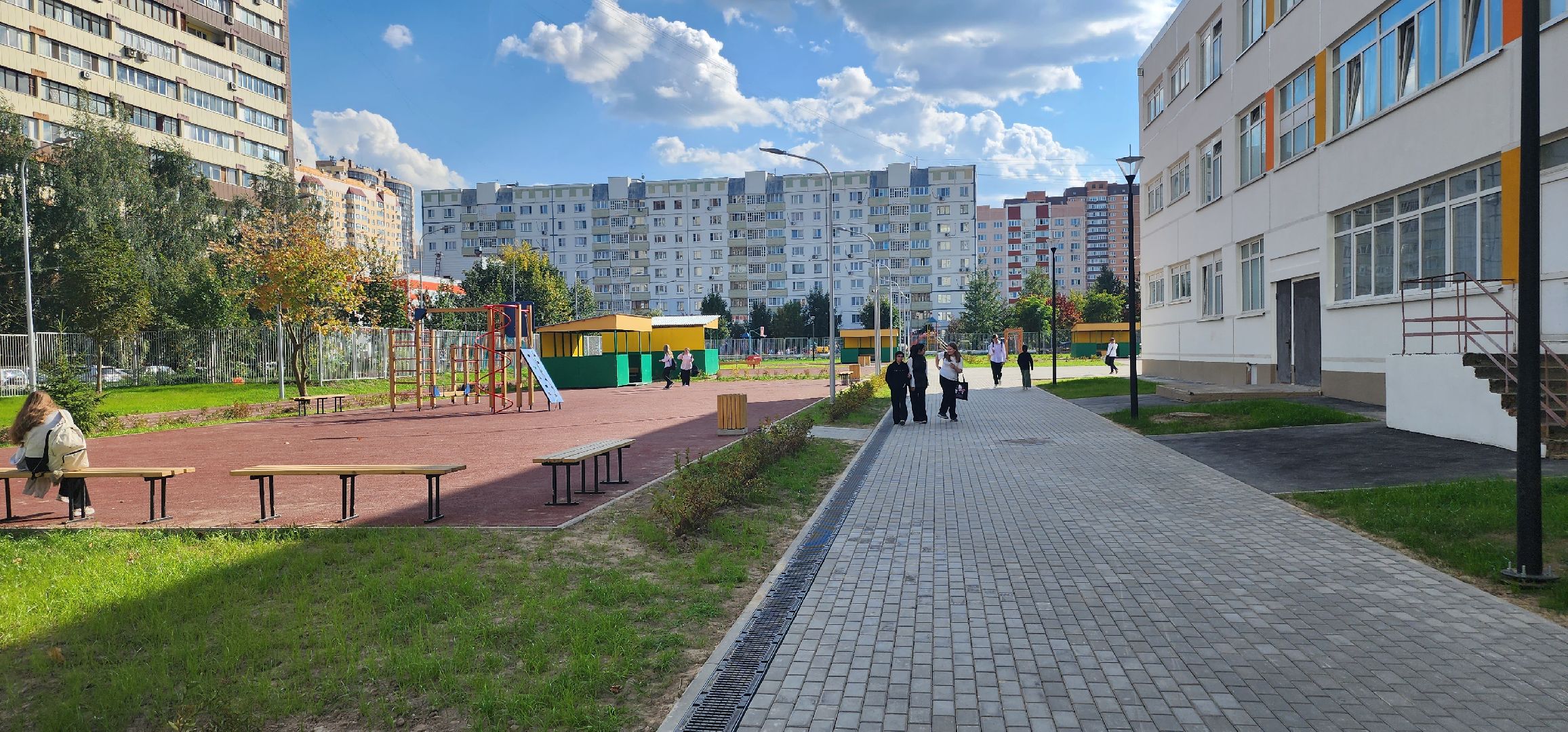 долгопрудный, 13 гимназия, пристройка, столовая, стадион,