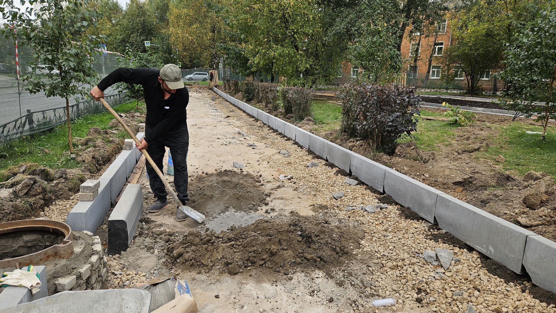 долгопрудный, сквер, сквер строителей, благоустройство,
