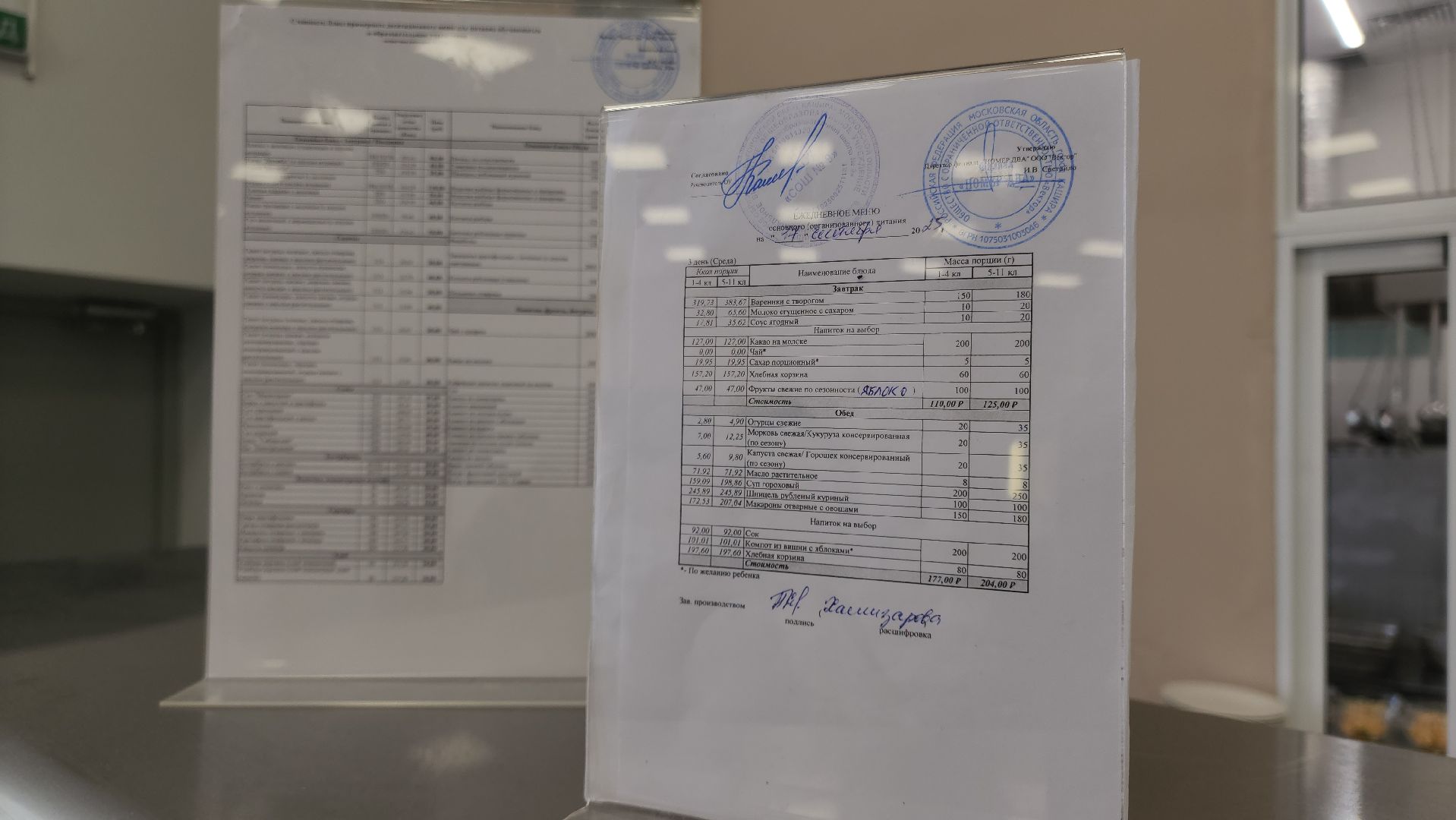 кашира, образование, школа, дети, школьное меню, школьные обеды, питание,