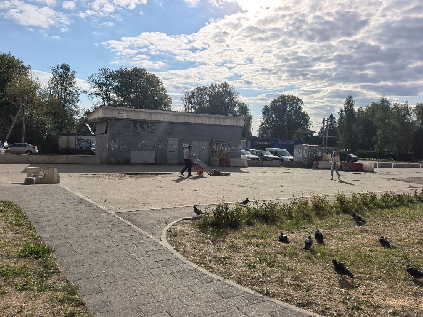 сергиево-посадский городской округ, хотьково, благоустройство, благоустройство площади, сквер , памятник дзержинскому,тц любимый,