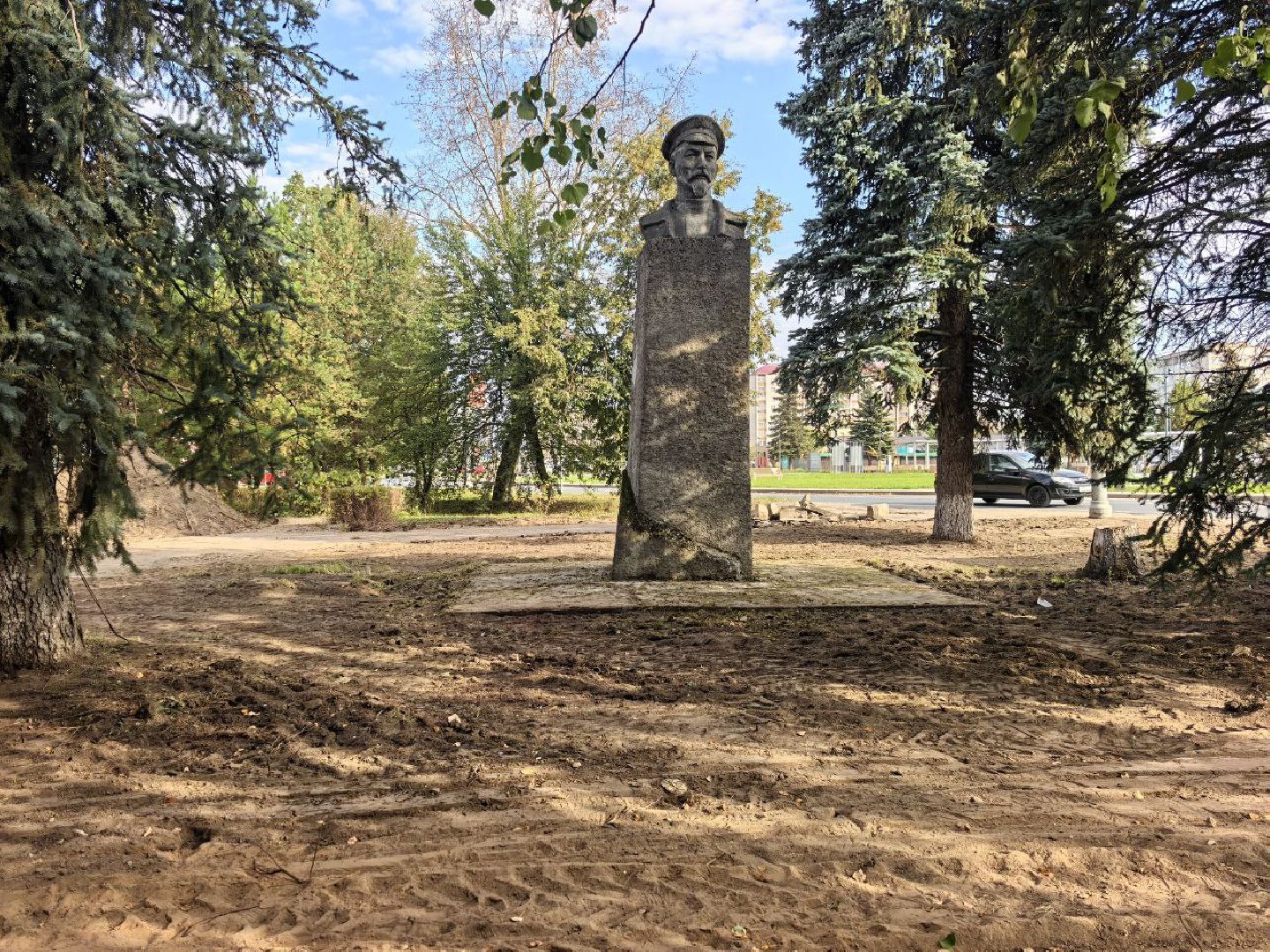 сергиево-посадский городской округ, хотьково, благоустройство, благоустройство площади, сквер , памятник дзержинскому,тц любимый,