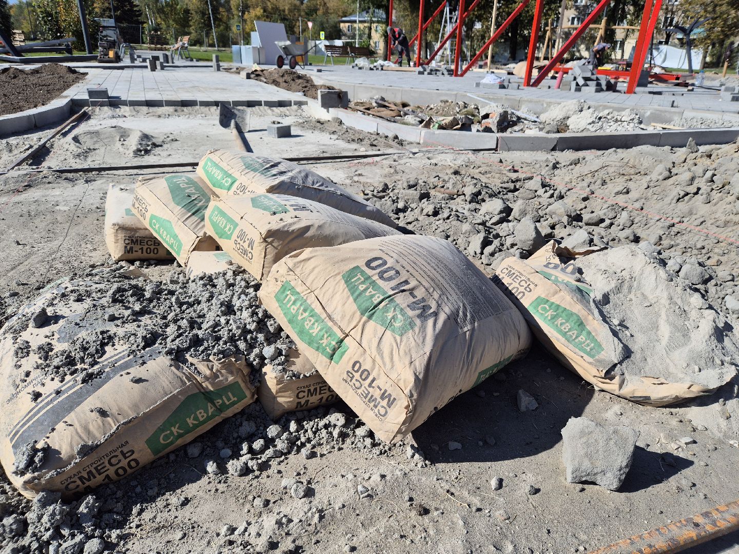 благоустройство сквера, дрезна,