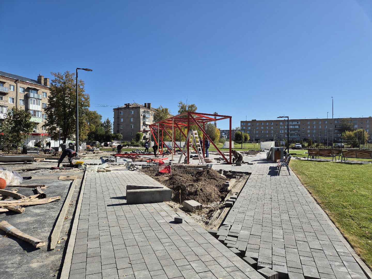 благоустройство сквера, дрезна,