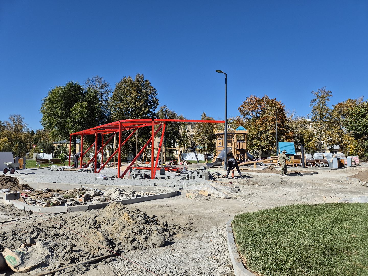 благоустройство сквера, дрезна,