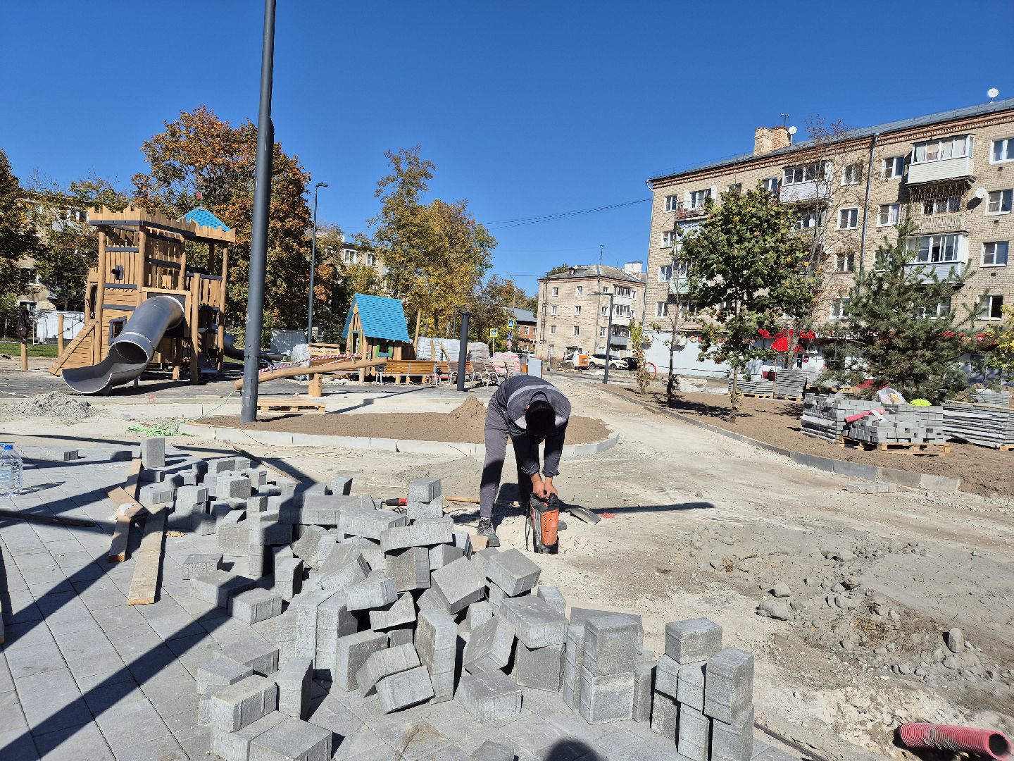 благоустройство сквера, дрезна,