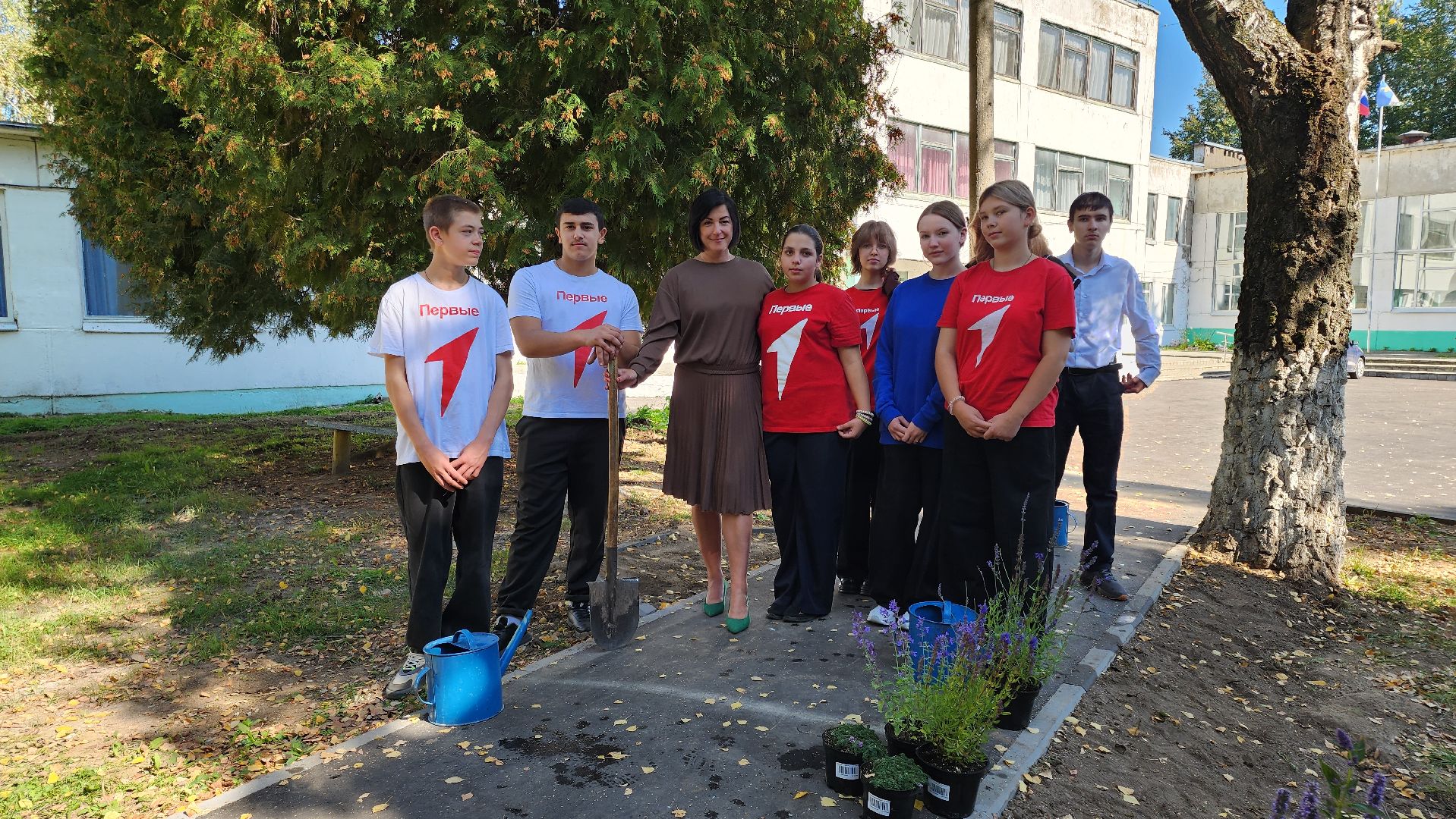 кашира, большое руново, школа, движение первых, экология, посадка растений, лечебные травы, питомник влада ковальчука,