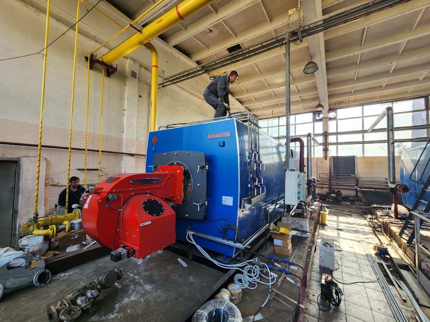 чехов, поселок мещерское, котельная 5, модернизация, реконструкция, обновление, замена котлов, система химической подготовки воды, ремонт и замена оборудования, подготовка к отопительному сезону,замена автоматики, пробные топки, отопление, теплоснабжение, горячее водоснабжение, жилые дома, ссоциальные объекты, психбольница,установка, подключение, монтаж,