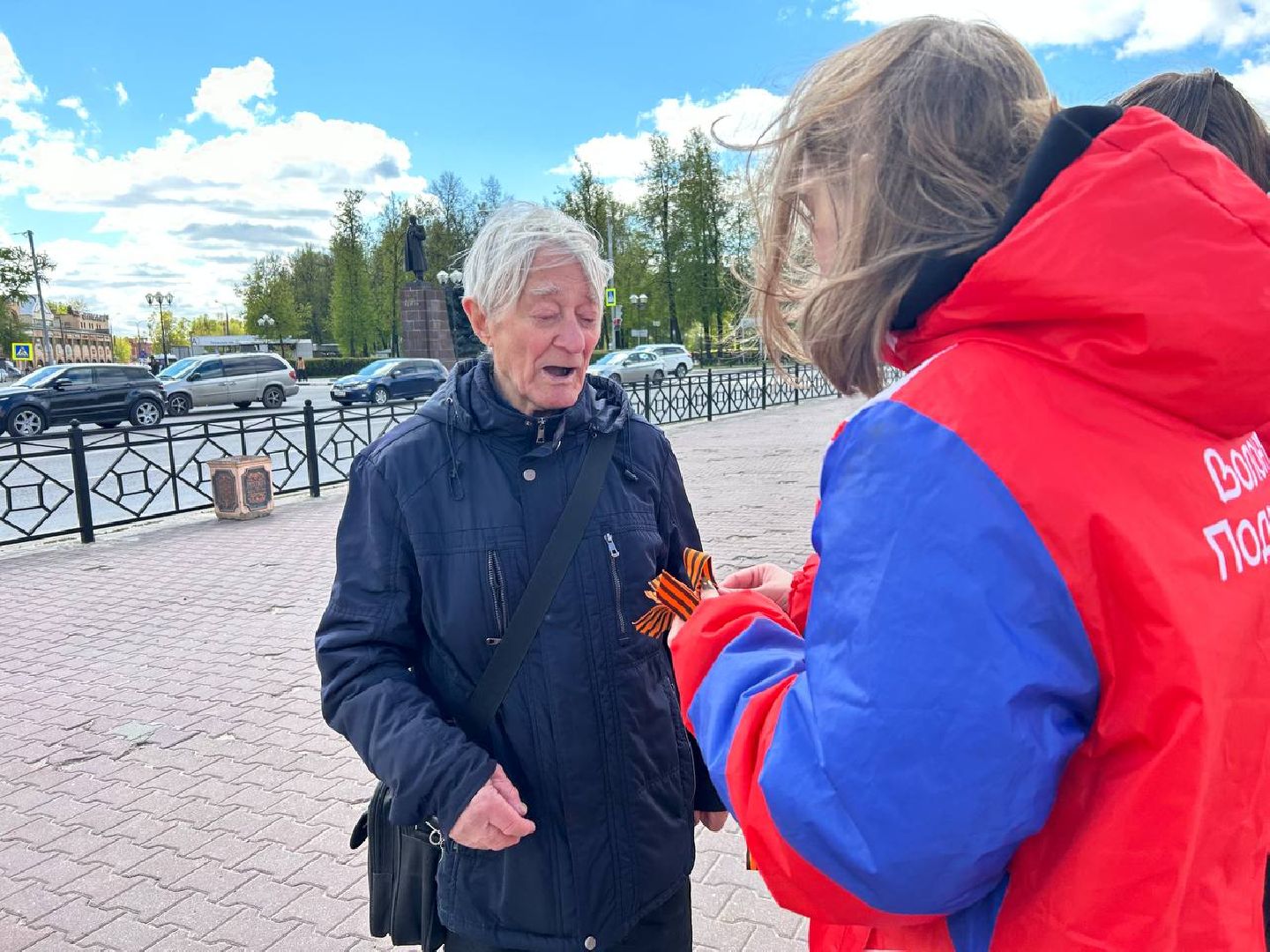 Подольск, георгиевская лента, память, дань уважения