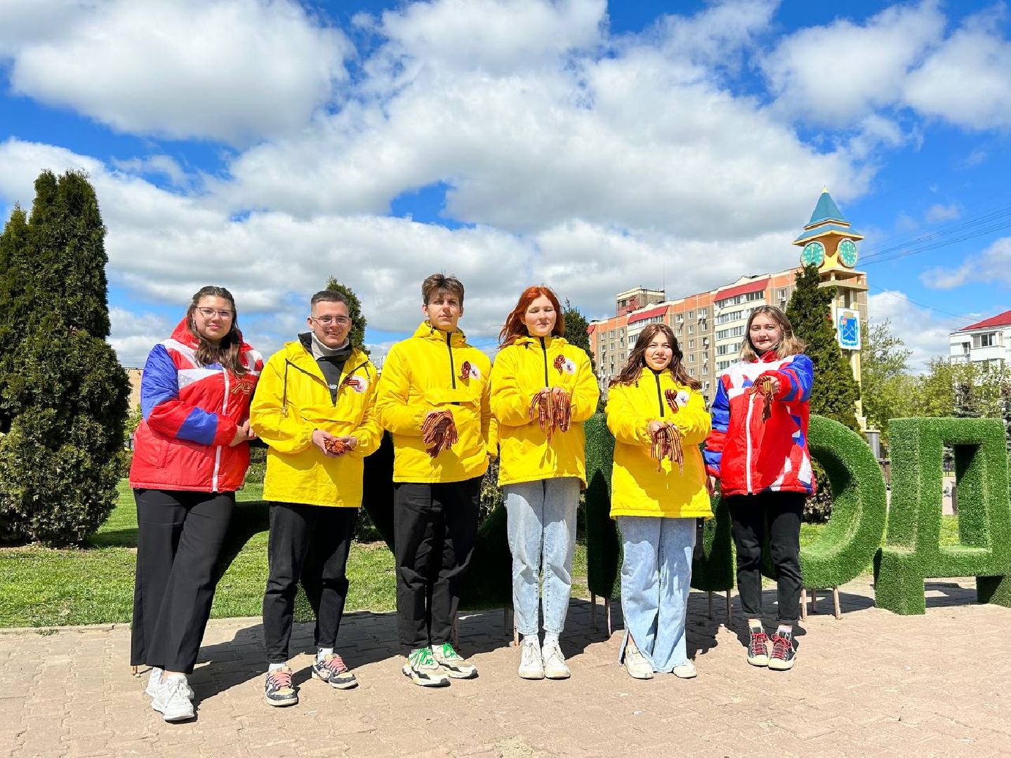 Подольск, георгиевская лента, память, дань уважения