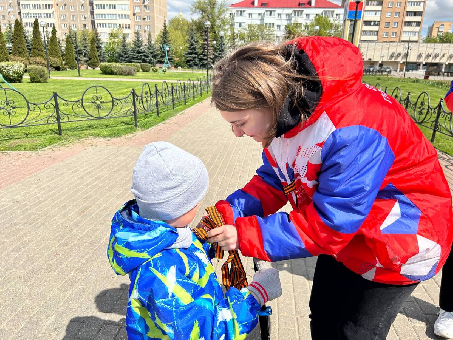 Подольск, георгиевская лента, память, дань уважения