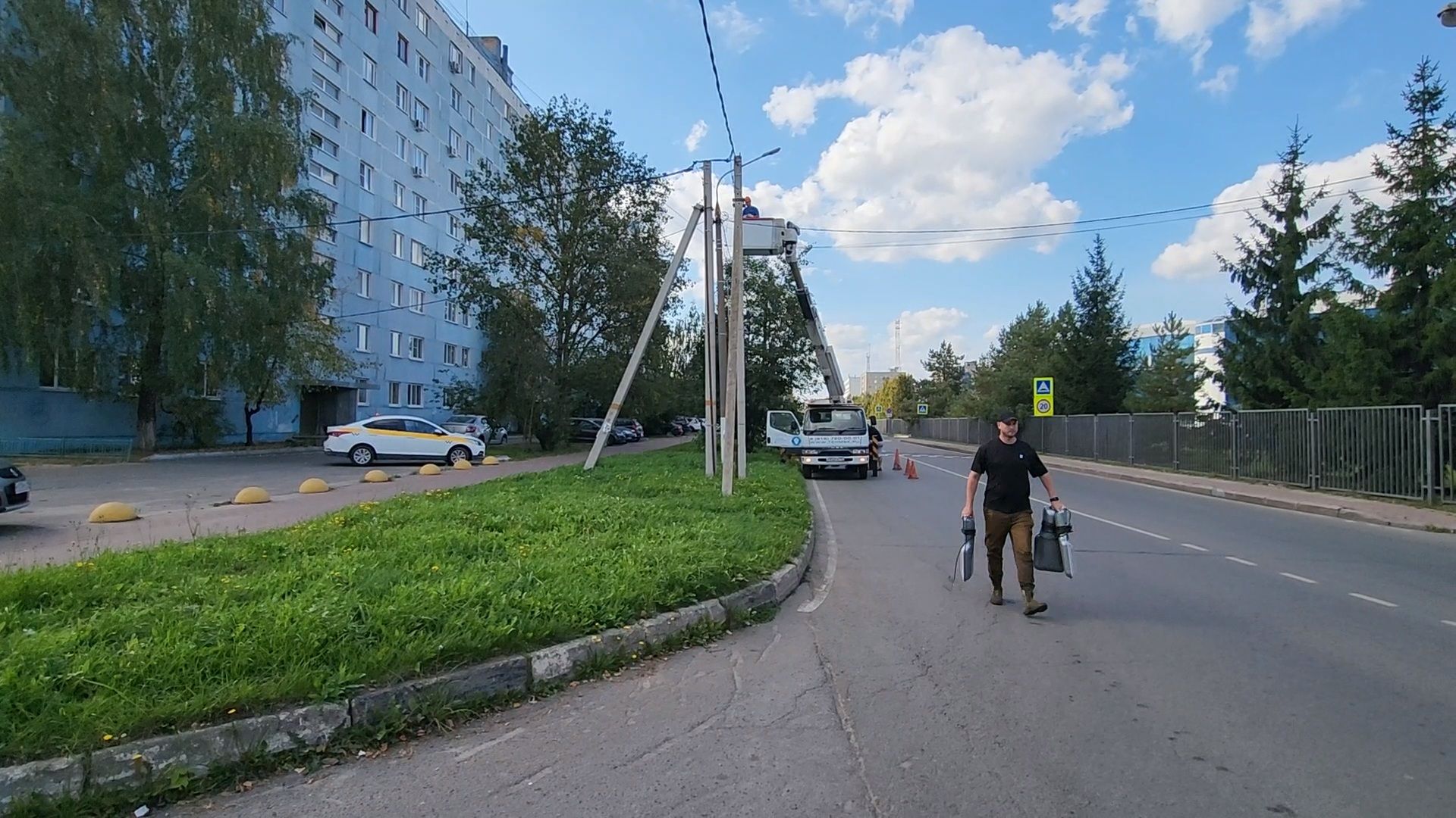 чехов, улица полиграфистов, уличное освещение, наружное освещение, замена светильников, ремонт фонарей, ремонт электропроводки,мбу чеховское благоустройство, содержание дорог, мосавтодор, портал добродел, обращения жителей,