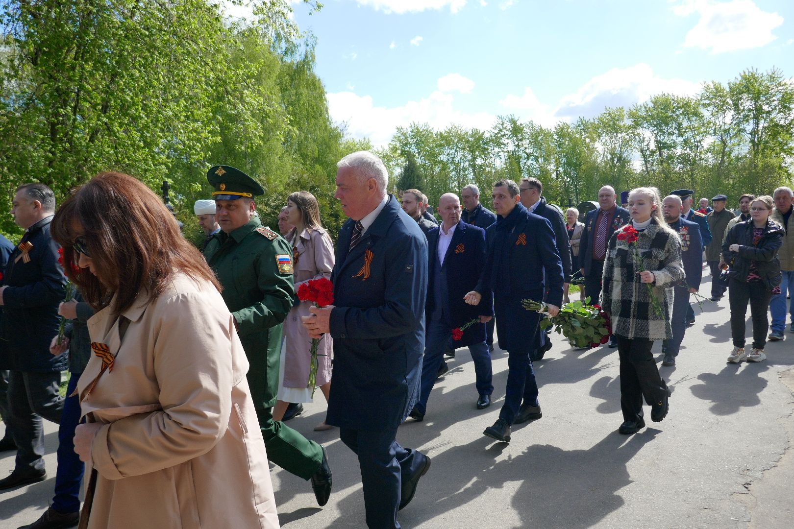 Подольск, дань памяти, возложение цветов, День Победы
