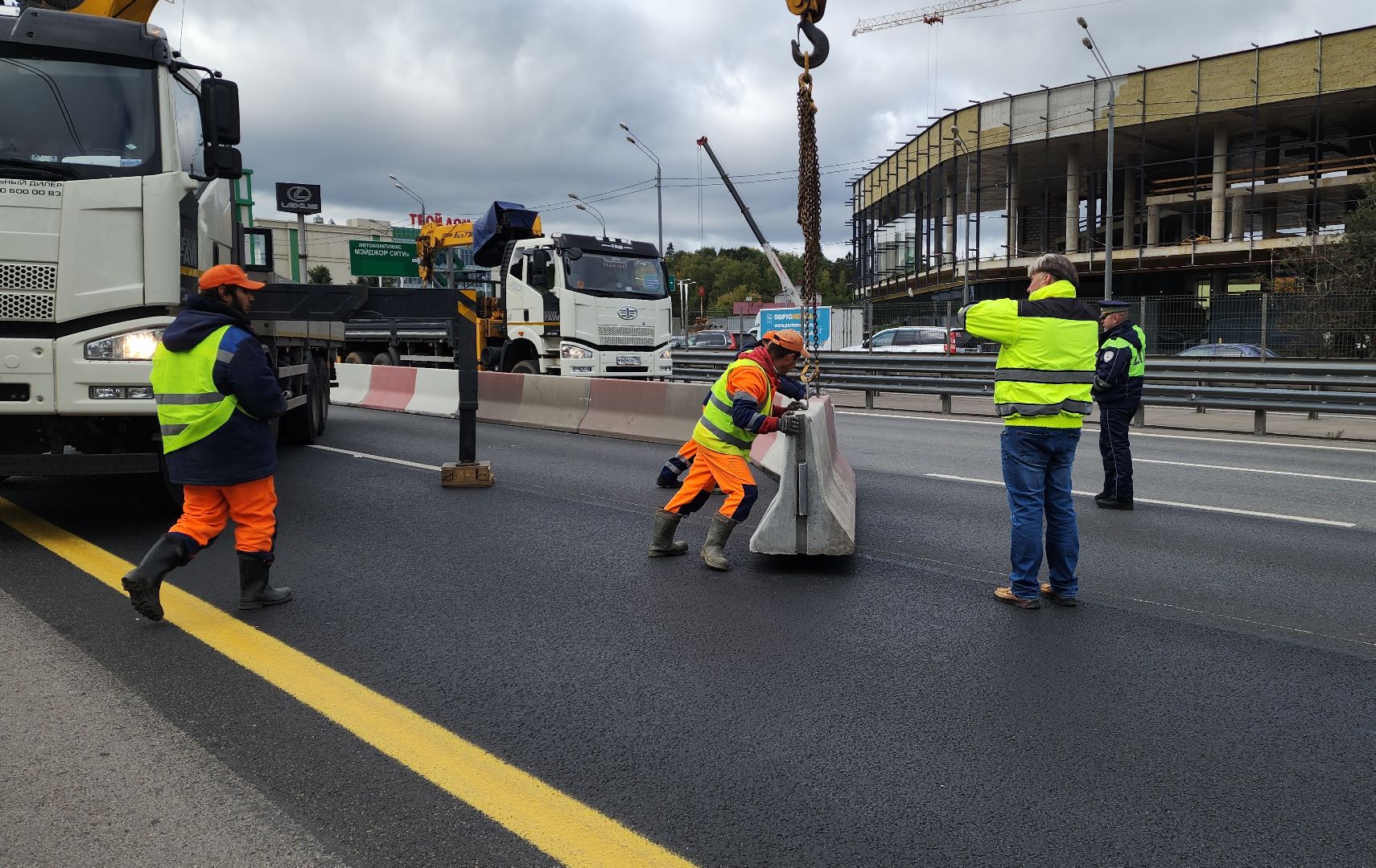 красногорск, балтия, новая рига, ремонт , ограничение движения,