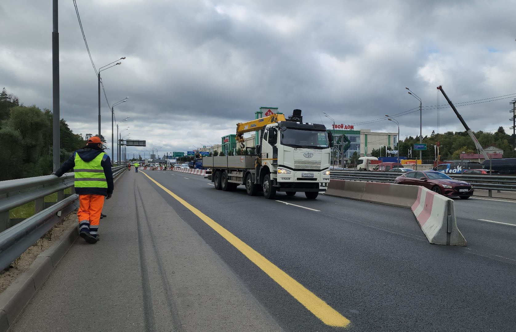 красногорск, балтия, новая рига, ремонт , ограничение движения,