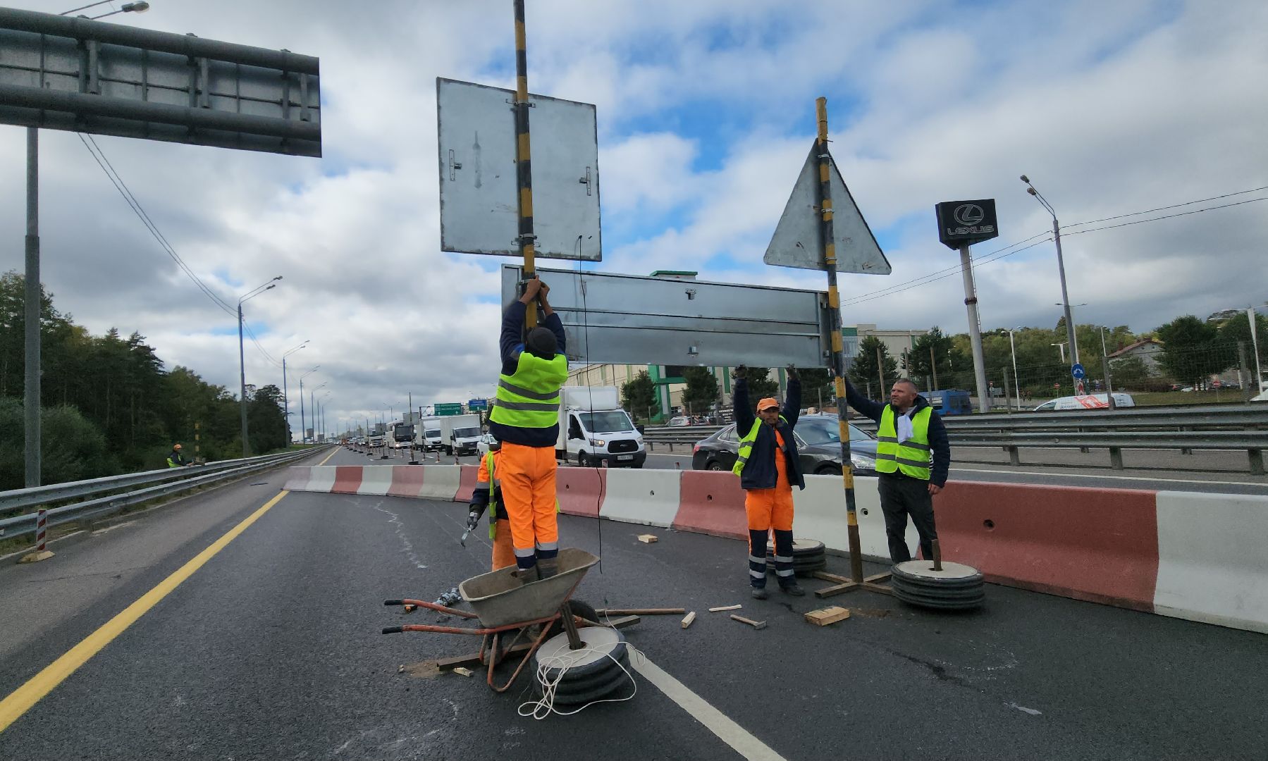 красногорск, балтия, новая рига, ремонт , ограничение движения,